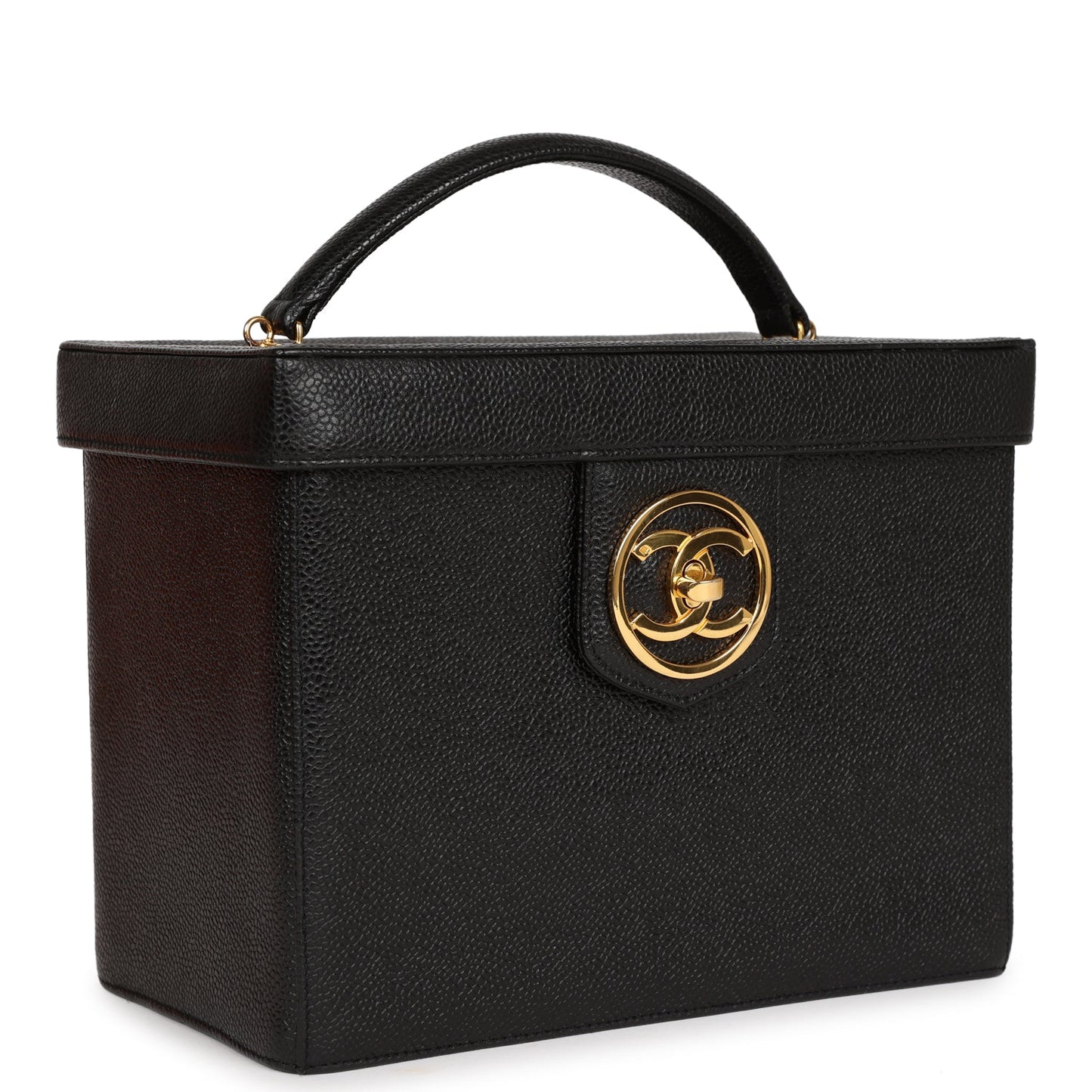 Chanel  Large Vanity Bag Black Caviar Gold Hardware