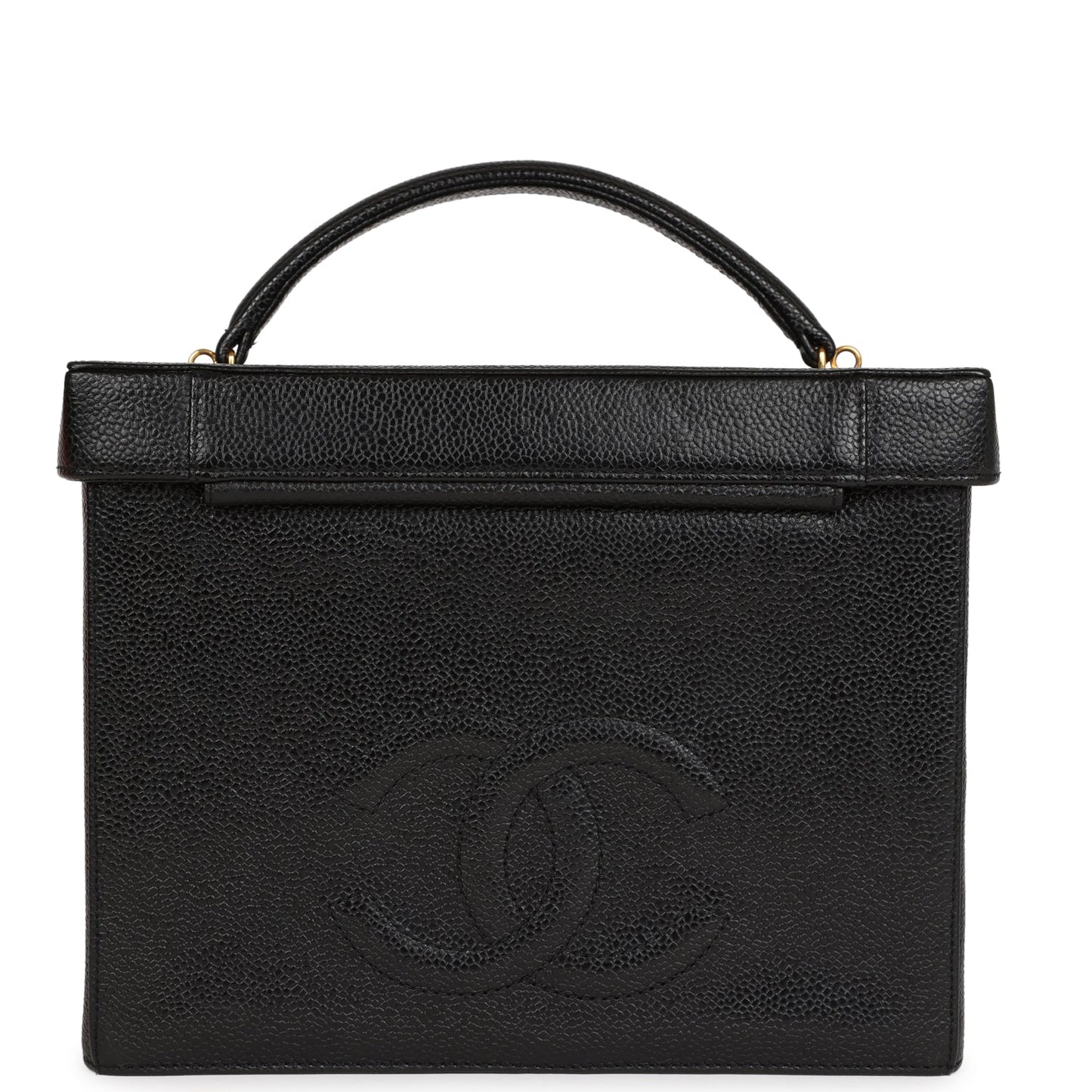 Chanel  Large Vanity Bag Black Caviar Gold Hardware