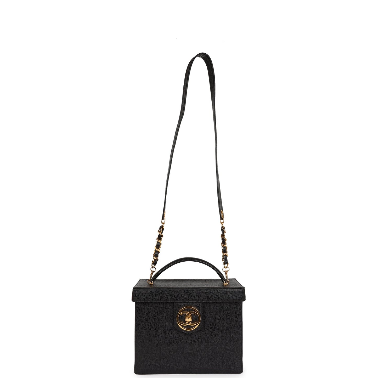 Chanel  Large Vanity Bag Black Caviar Gold Hardware
