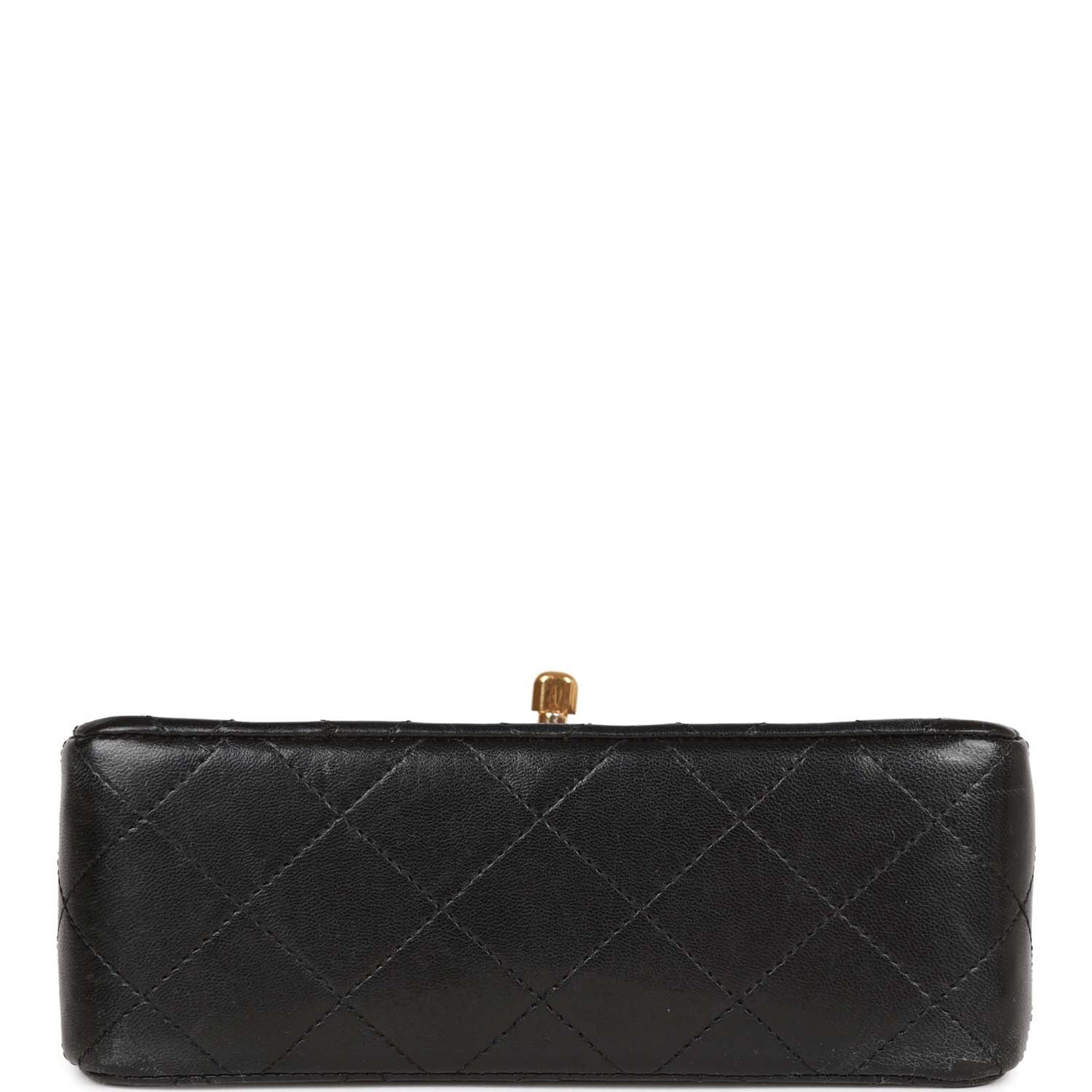 Chanel  Mini Flap Chain Handle Bag Black Lambskin Gold Hardware