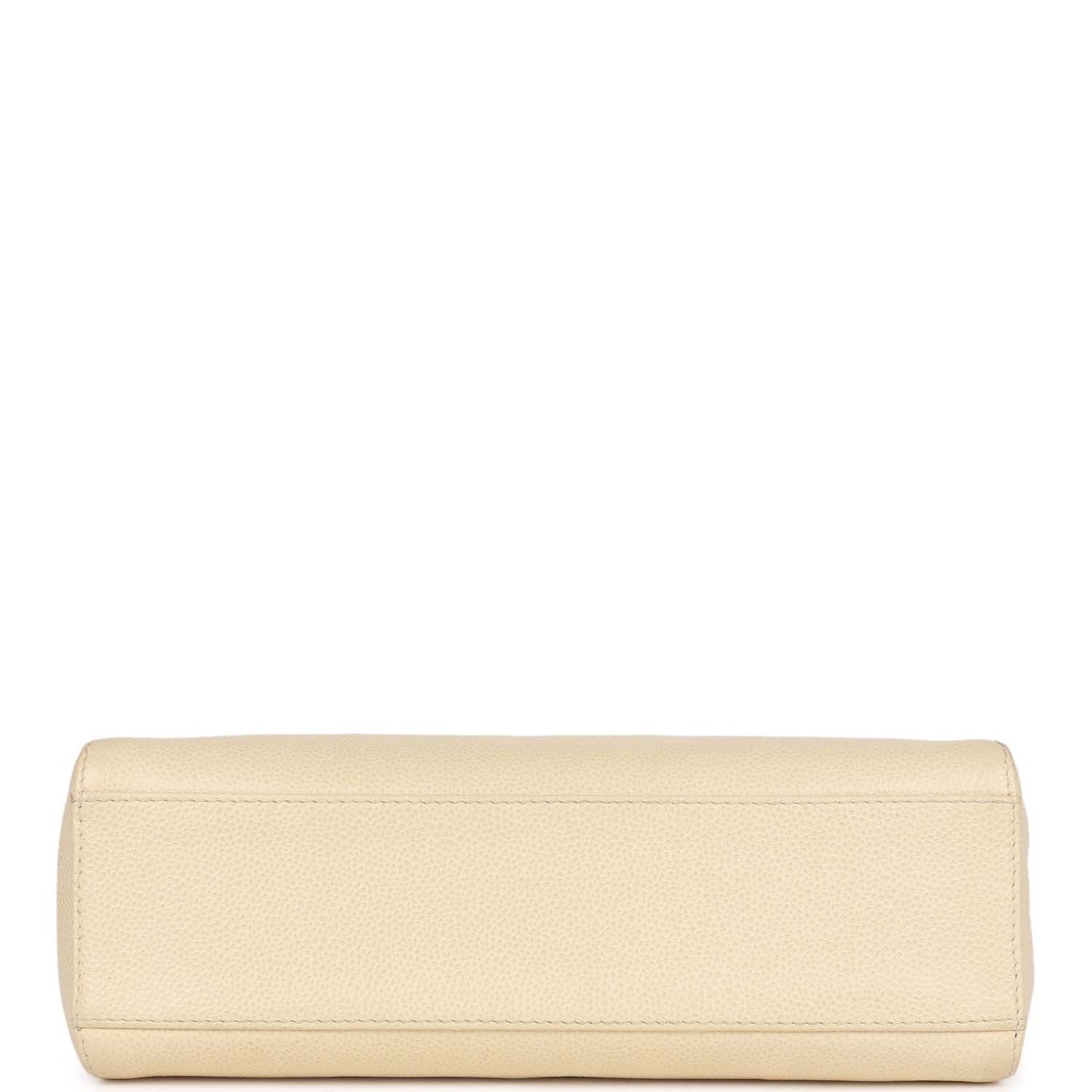 Chanel  Wood Top Handle Kelly Ivory Caviar