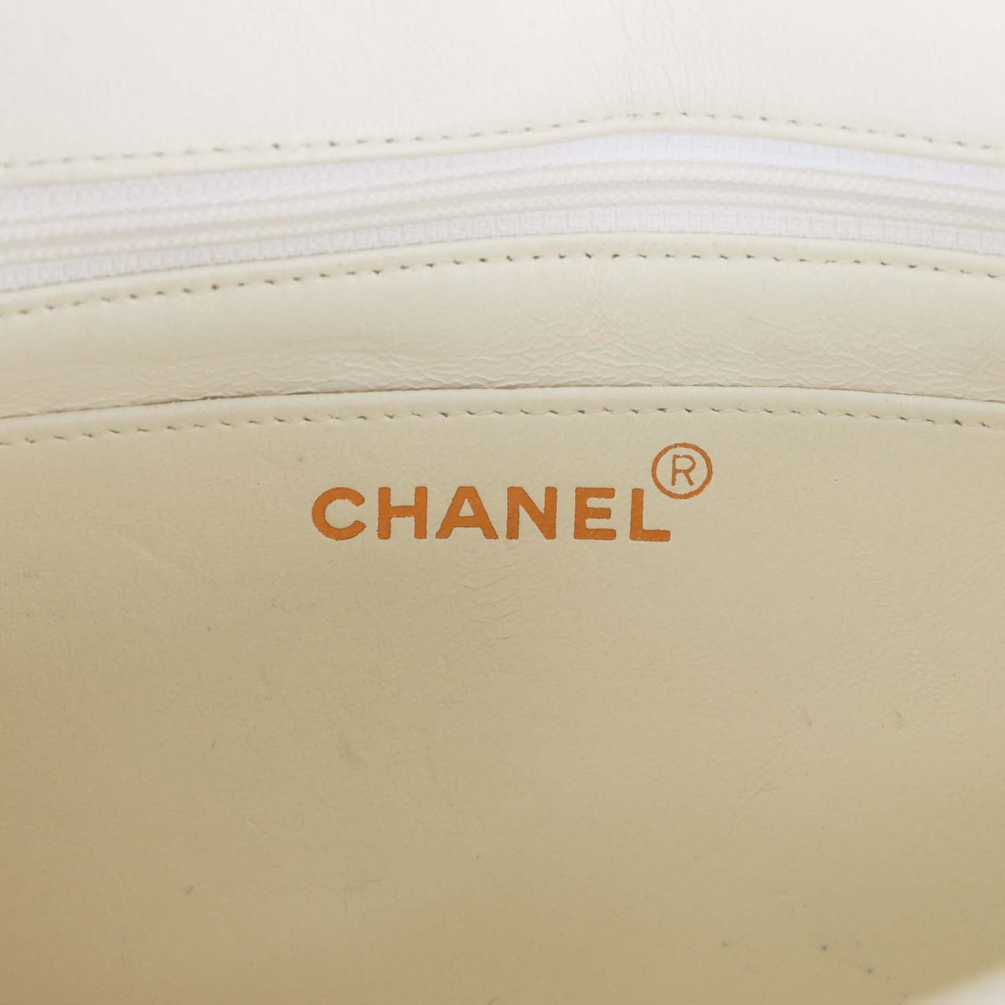 Chanel  Medium Diana Flap Bag White Lambskin Gold Hardware
