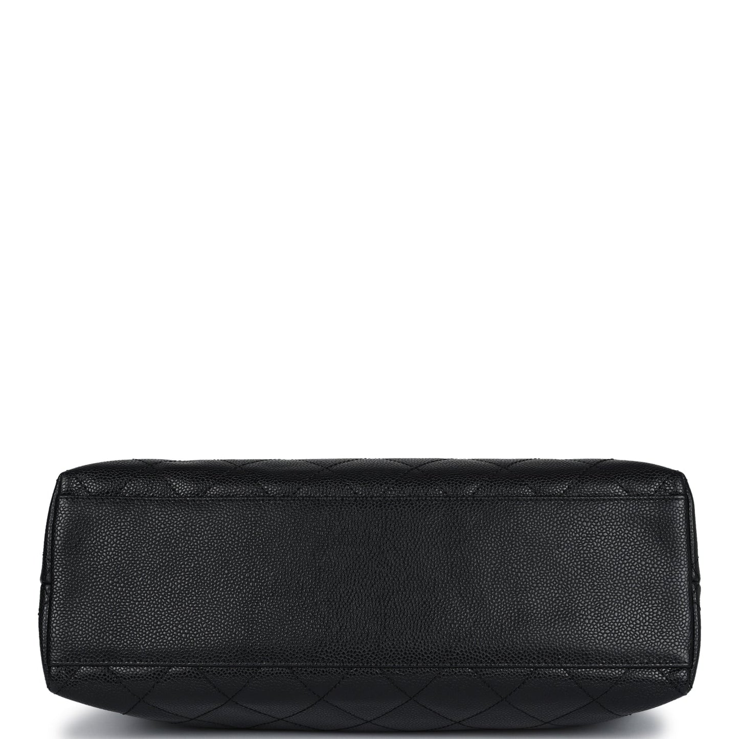 Chanel  Wood Top Handle Bag Black Caviar Gold Hardware