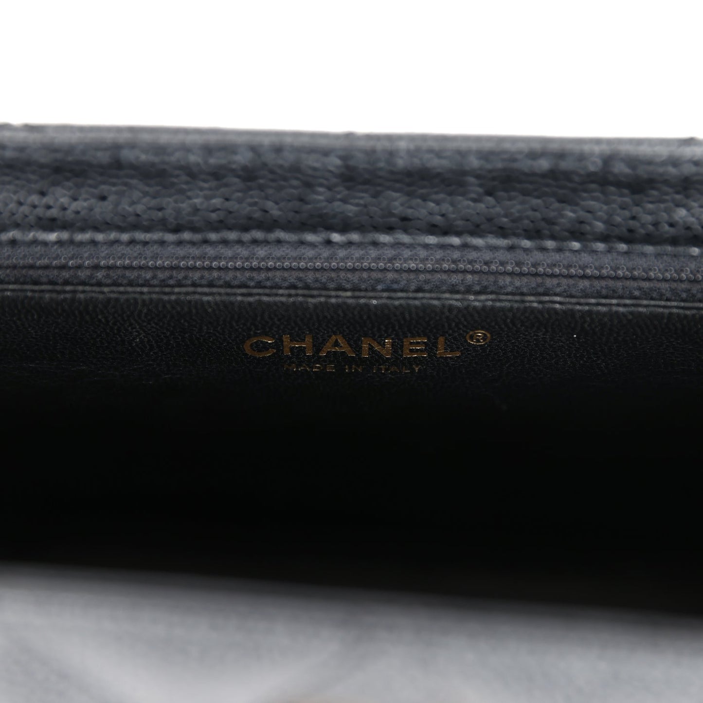 Chanel  Wood Top Handle Bag Black Caviar Gold Hardware