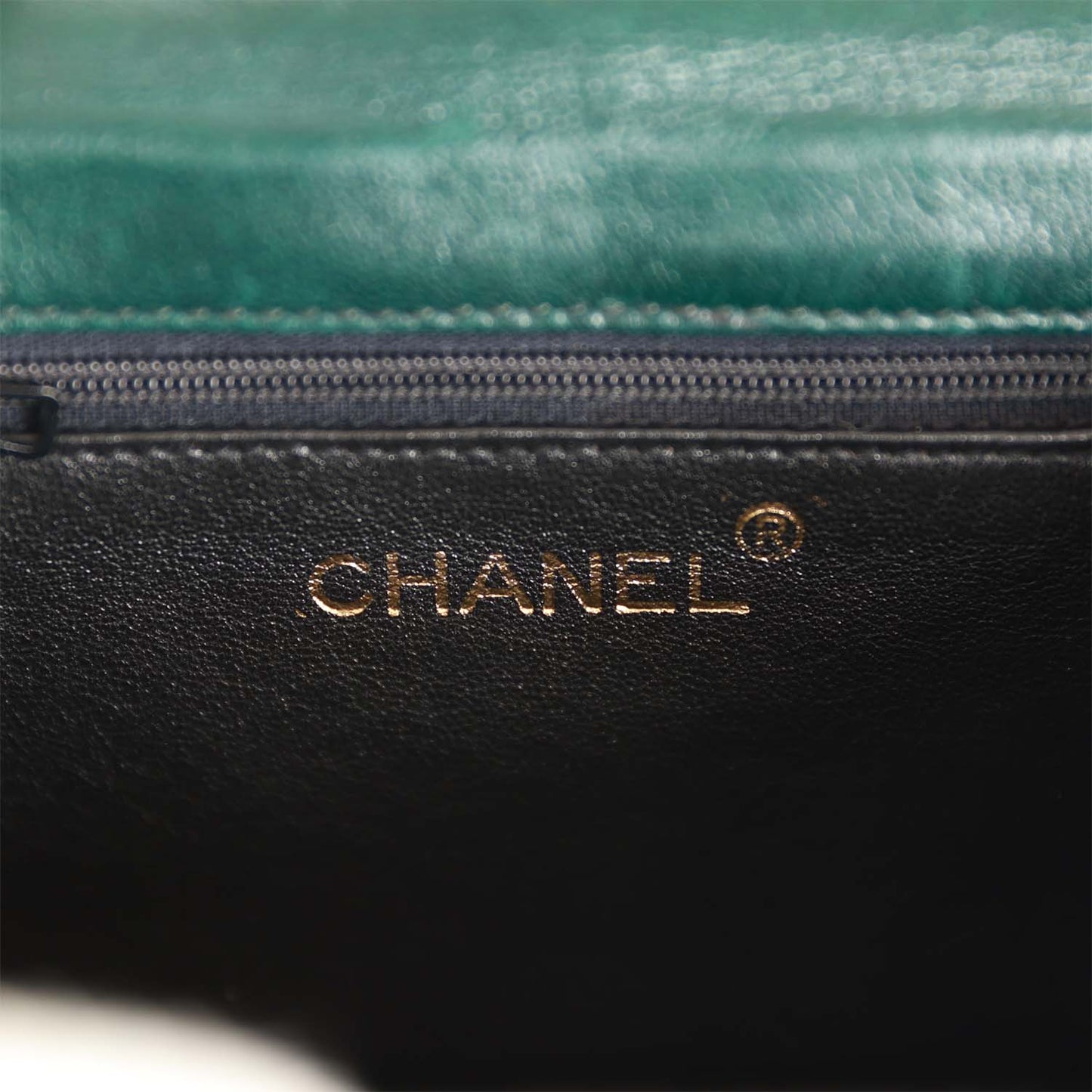 Chanel  Mini Camellia Flap Bag Green Satin Gold Hardware