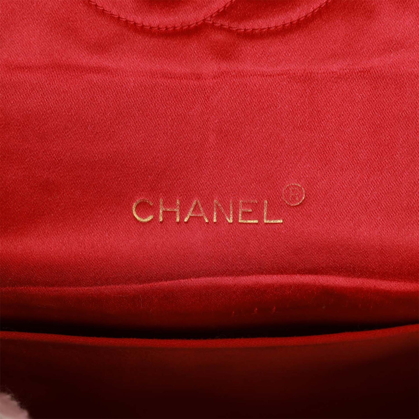 Chanel  Flap Bag Red Satin Gold Hardware