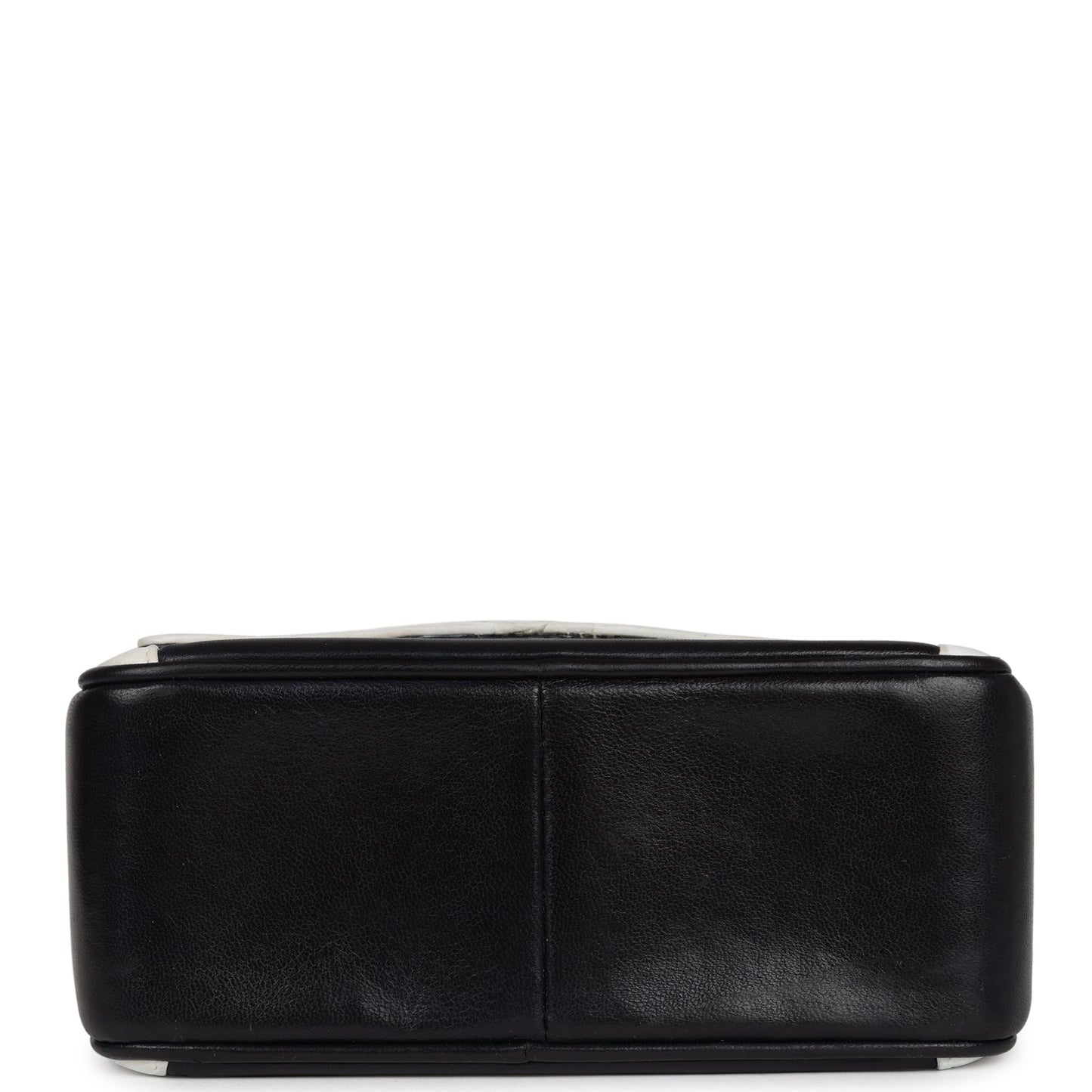 Chanel  Fringe Chain Camera Bag Navy and White Lambskin Gold Hardware