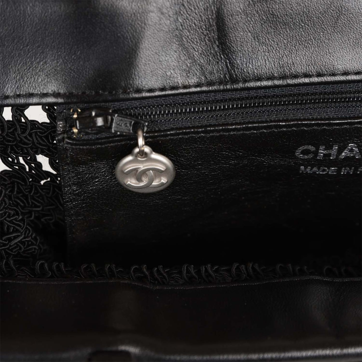 Chanel  Supermodel Tote Black Crochet Aged Silver Hardware