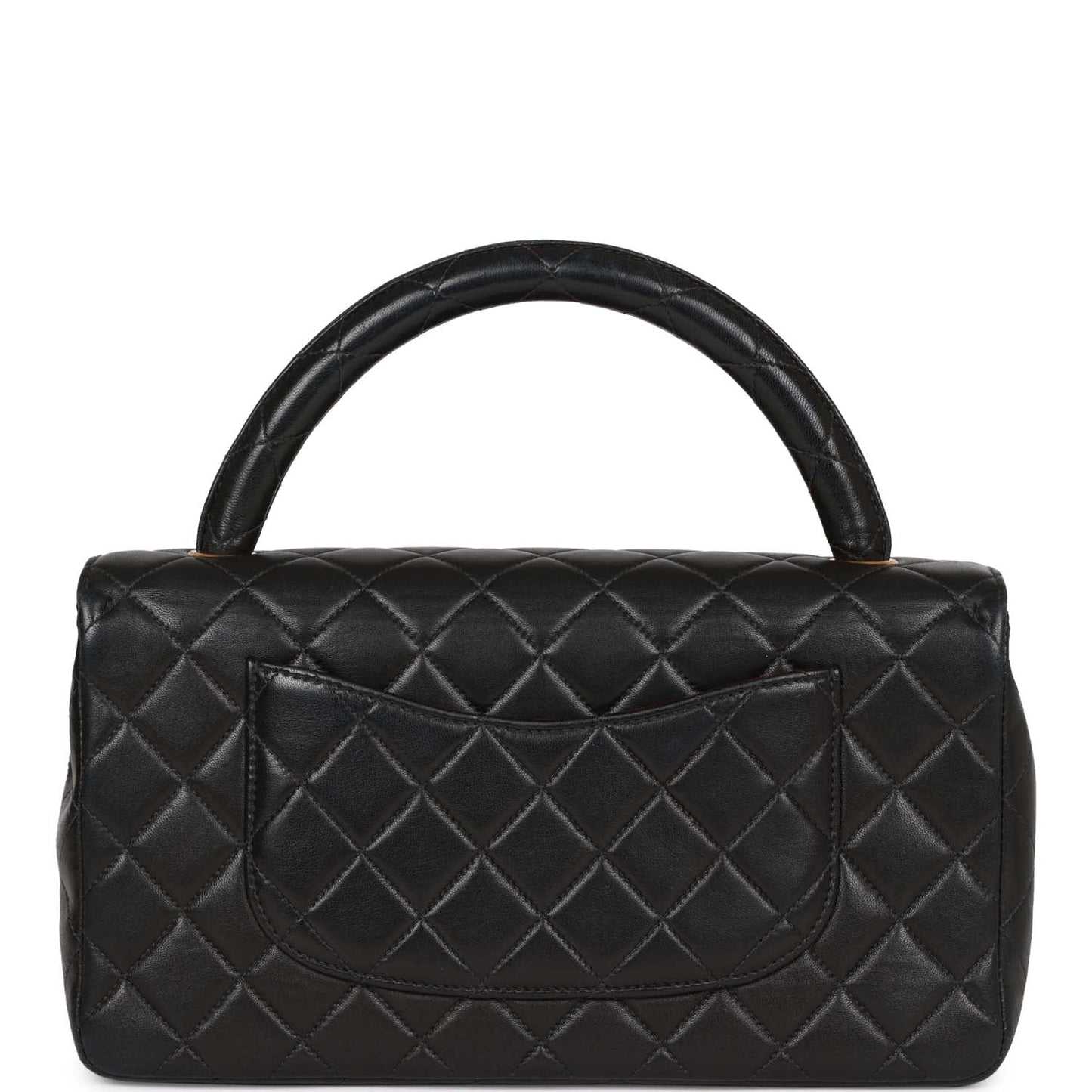 Chanel  Kelly Parent Flap Bag Black Lambskin Gold Hardware