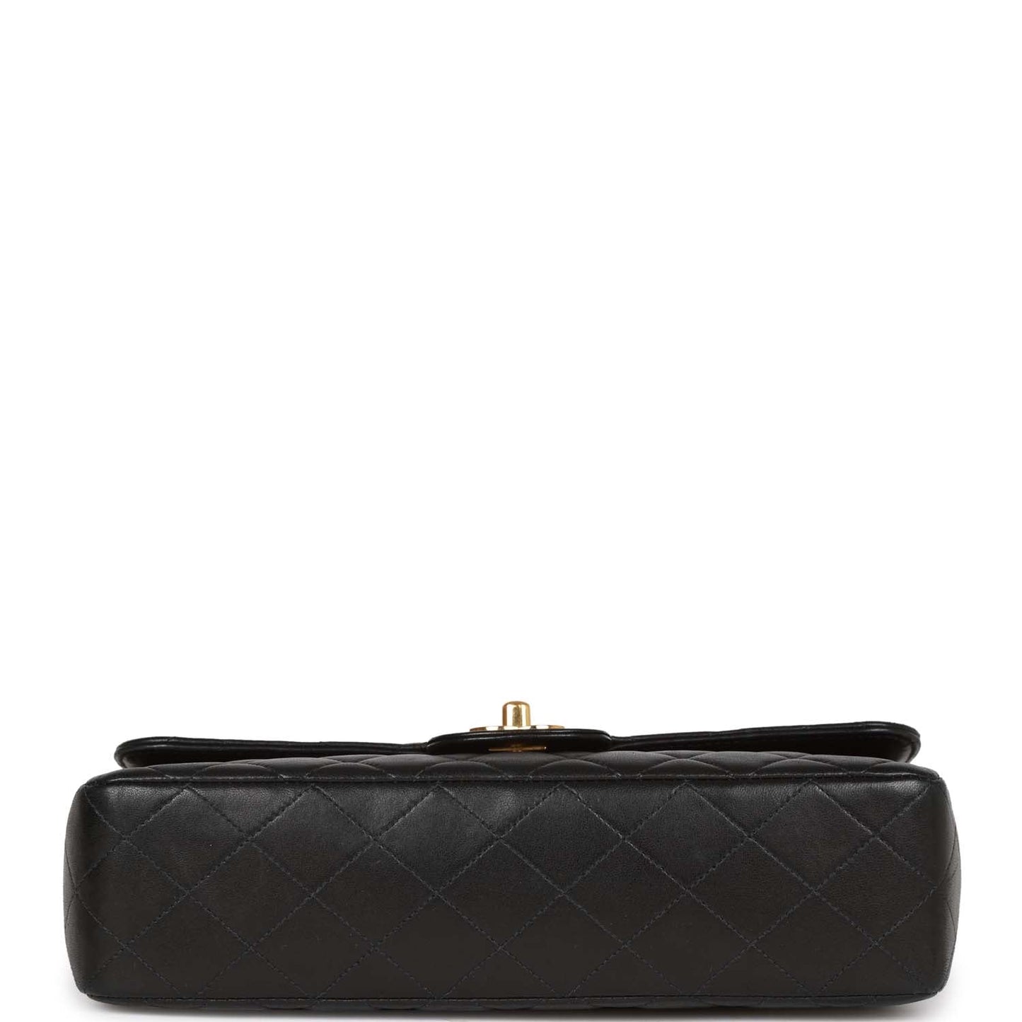 Chanel  Kelly Parent Flap Bag Black Lambskin Gold Hardware