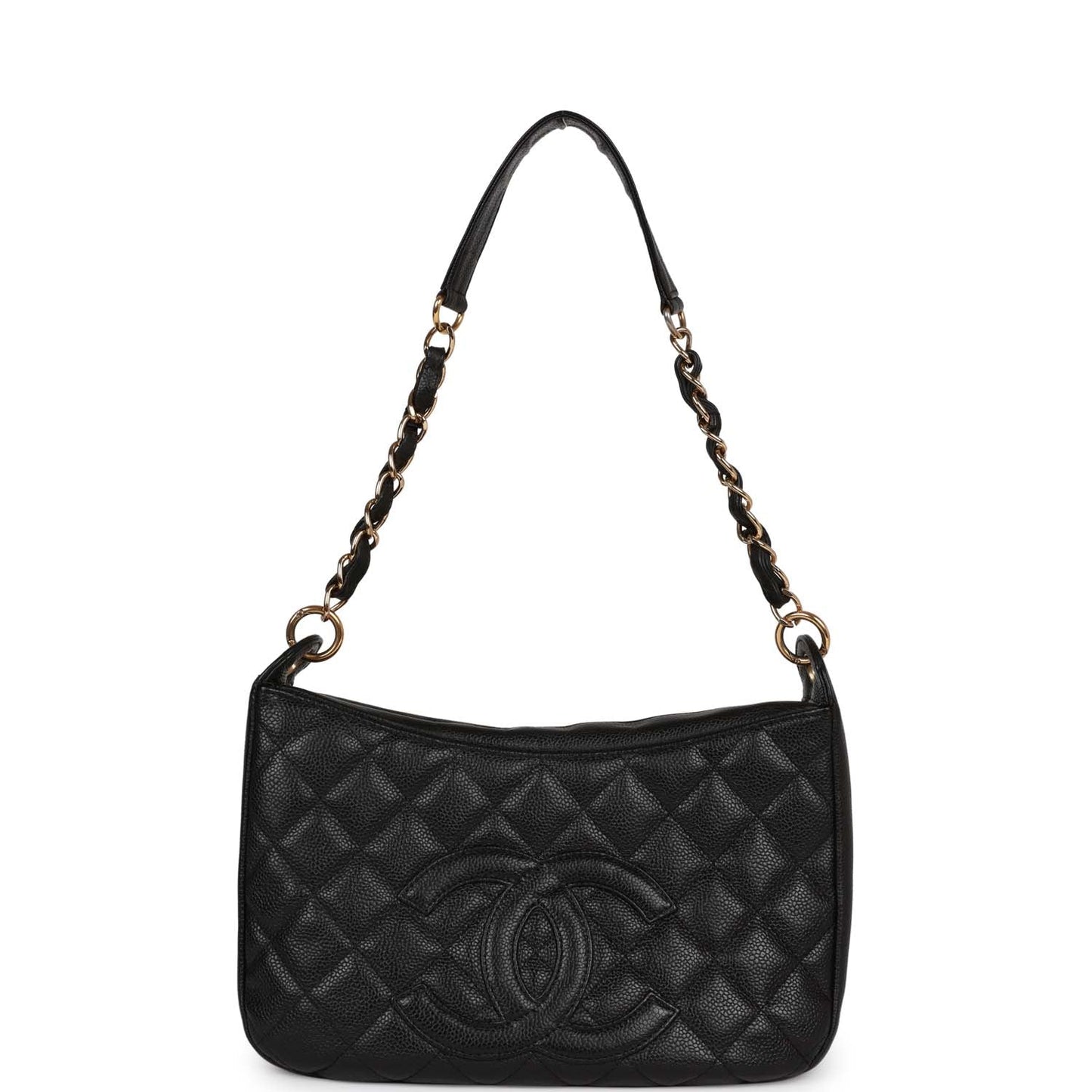 Chanel  Timeless CC Shoulder Bag Black Caviar Gold Hardware