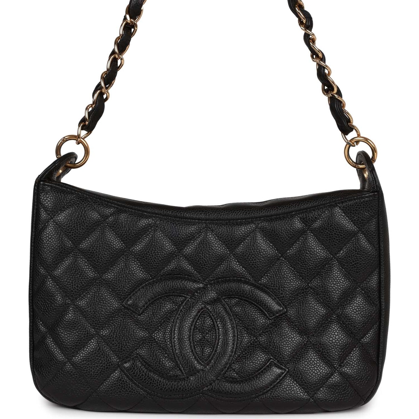 Chanel  Timeless CC Shoulder Bag Black Caviar Gold Hardware