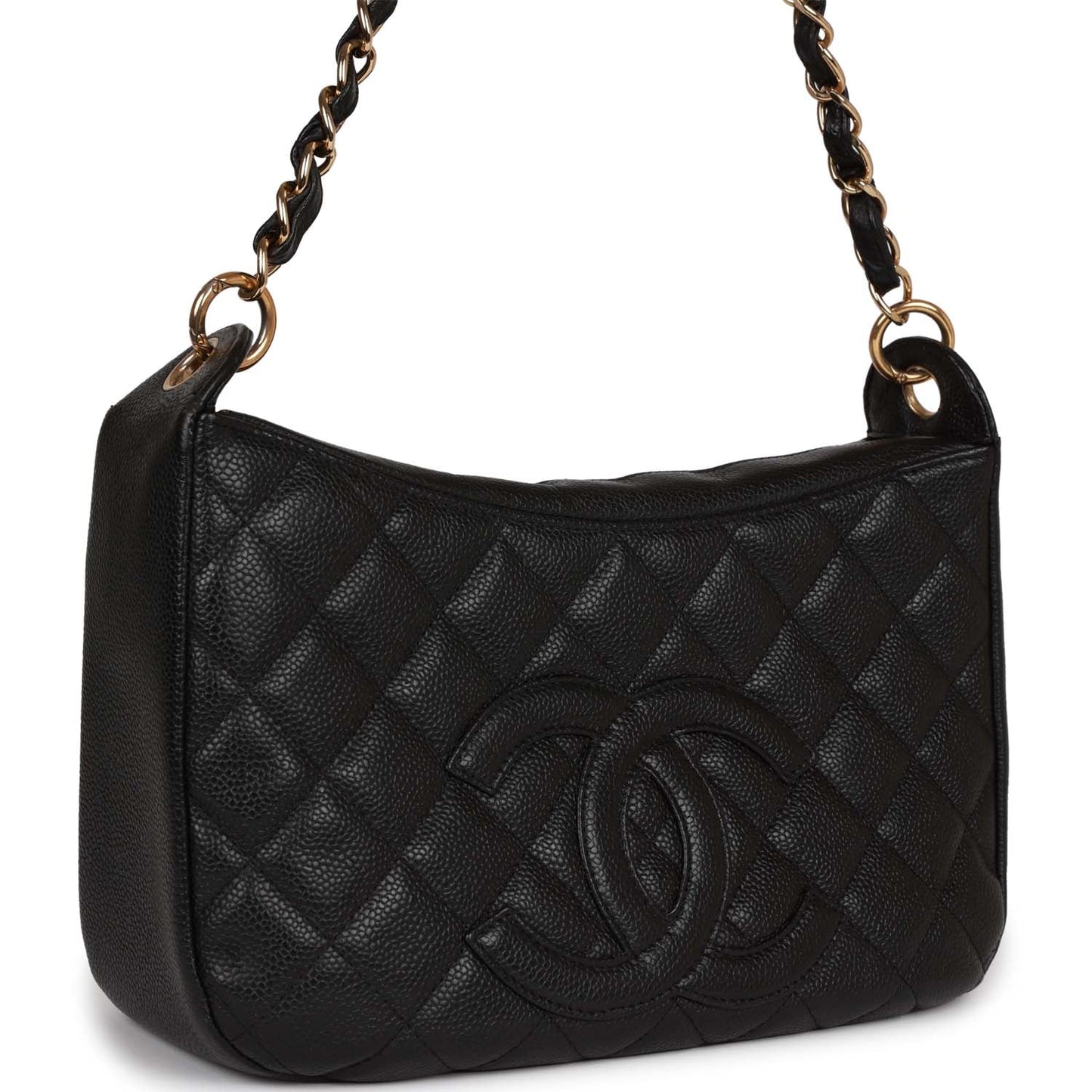 Chanel  Timeless CC Shoulder Bag Black Caviar Gold Hardware