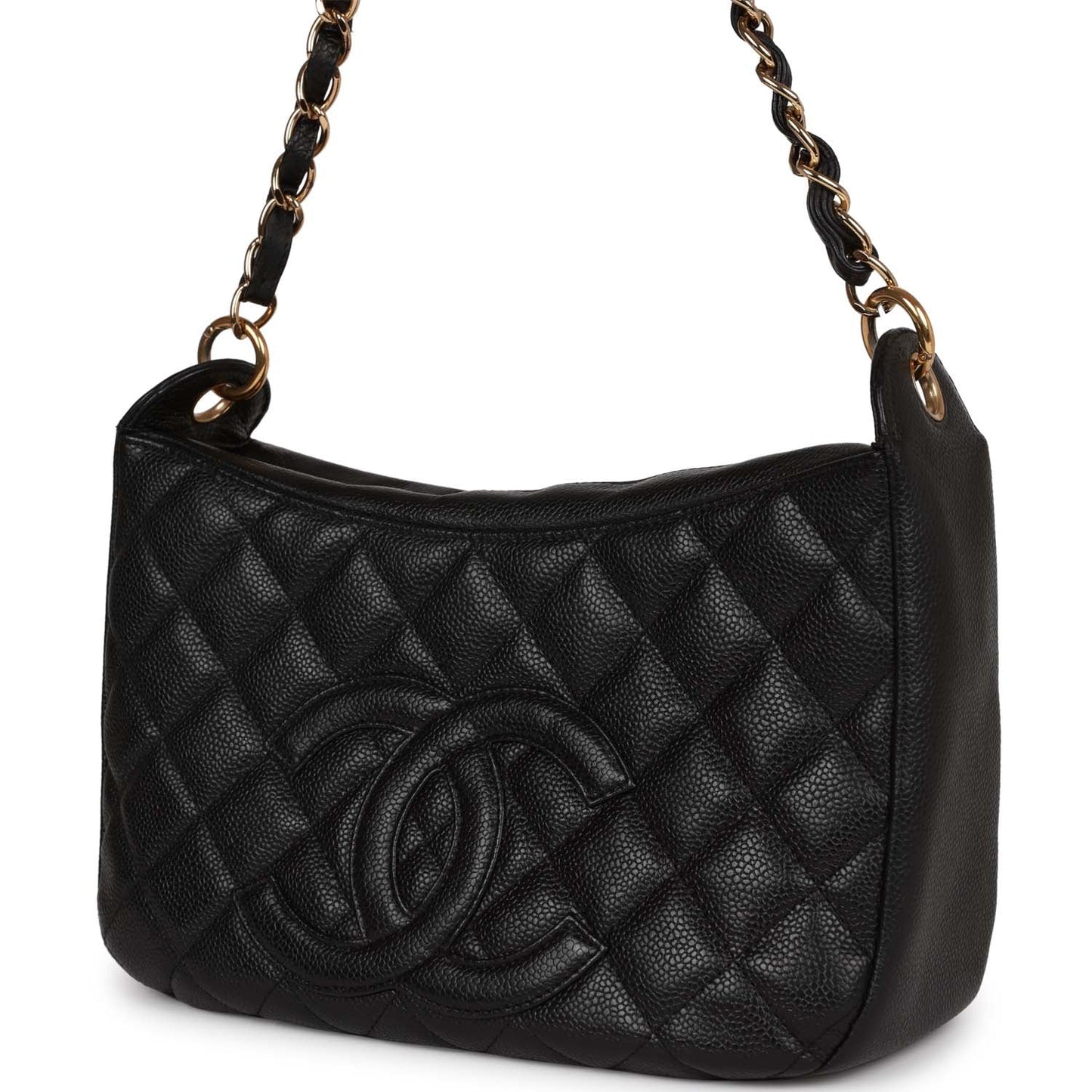 Chanel  Timeless CC Shoulder Bag Black Caviar Gold Hardware