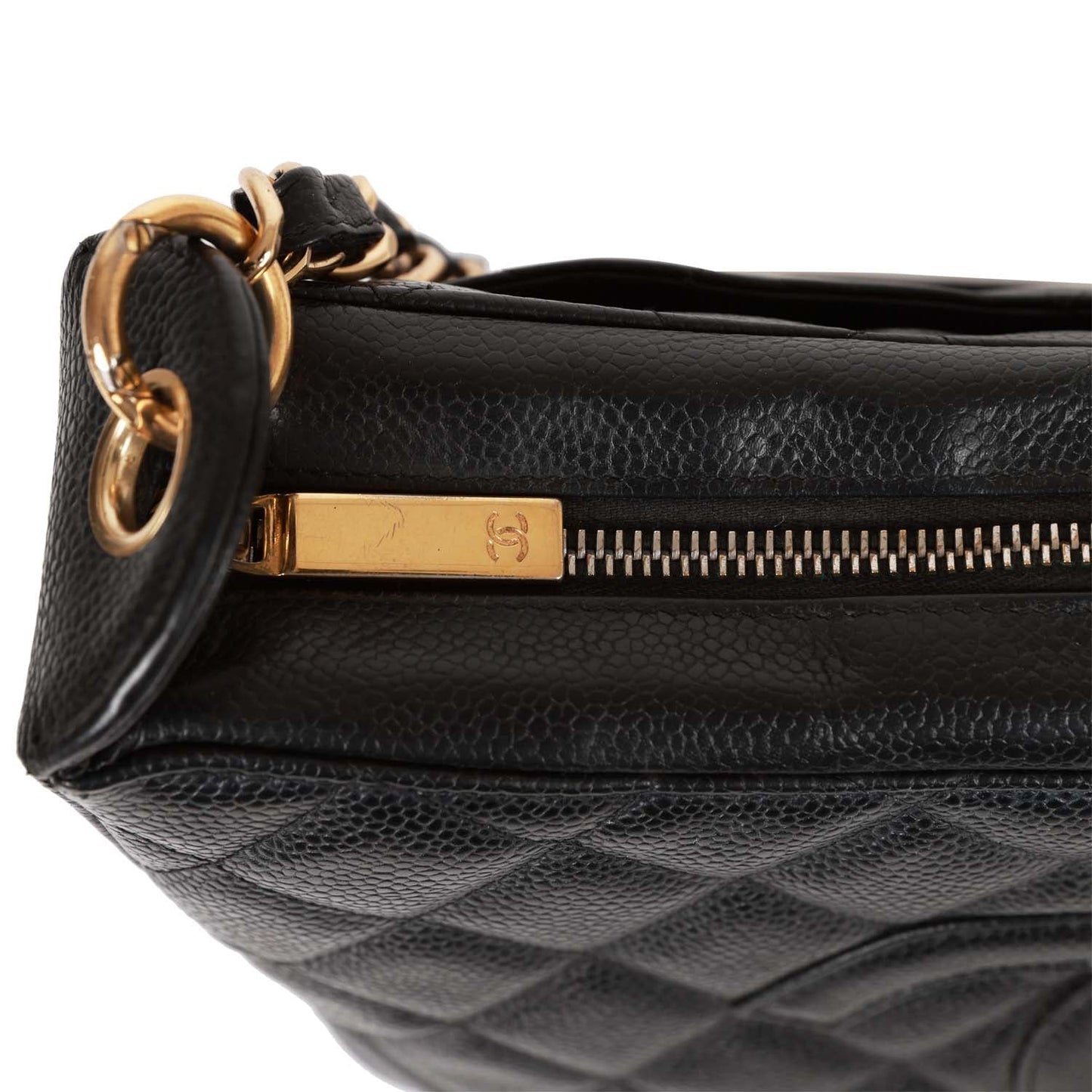 Chanel  Timeless CC Shoulder Bag Black Caviar Gold Hardware