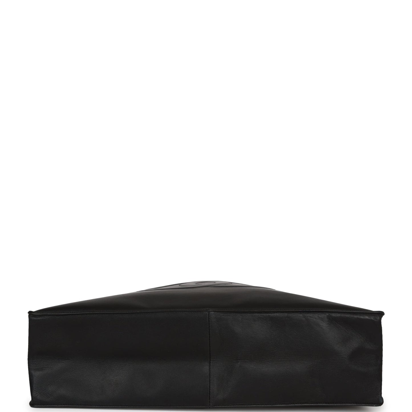 Chanel  CC Chain Shopping Tote Bag Black Lambskin Gold Hardware