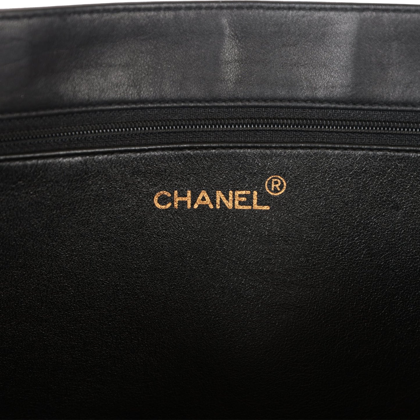 Chanel  CC Chain Shopping Tote Bag Black Lambskin Gold Hardware