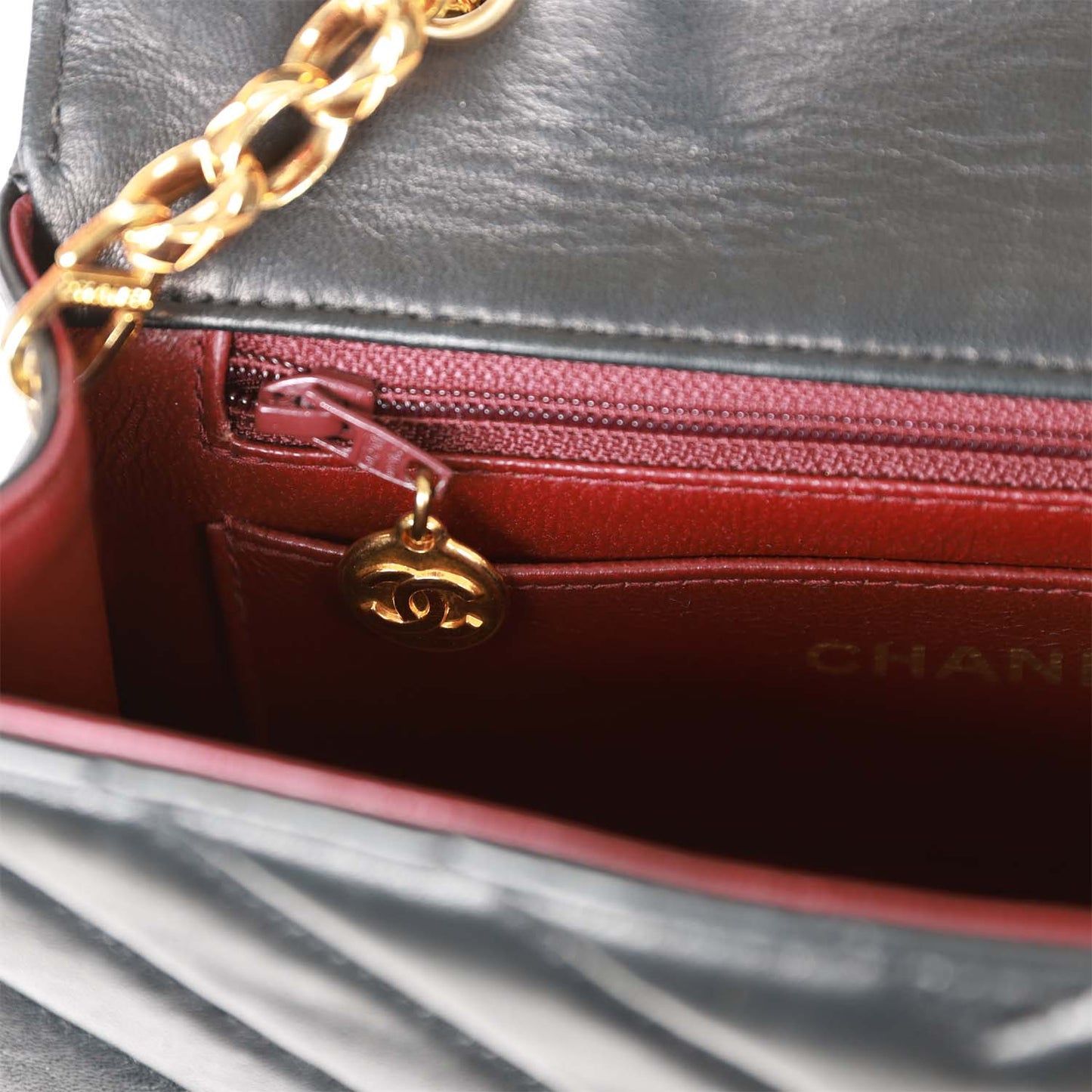 Chanel  Faux Pearl Coco Bijou Mini Flap Bag Black Lambskin Gold Hardware