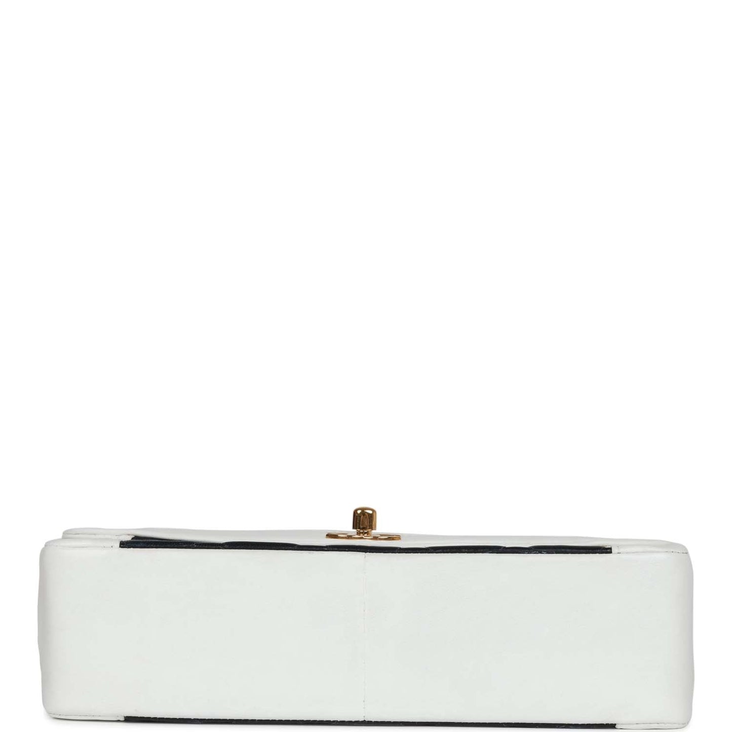 Chanel  Small Diana Flap Bag White and Navy Lambskin Gold Hardware