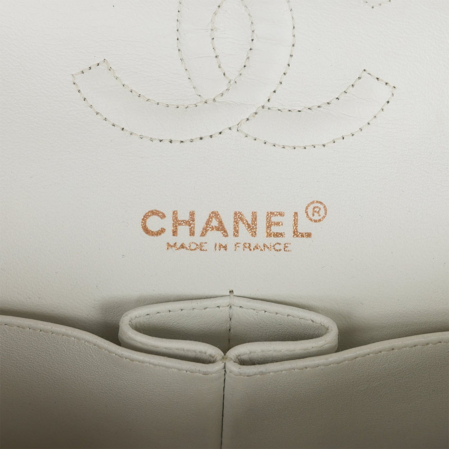 Chanel  Small Classic Double Flap White Lambskin Gold Hardware