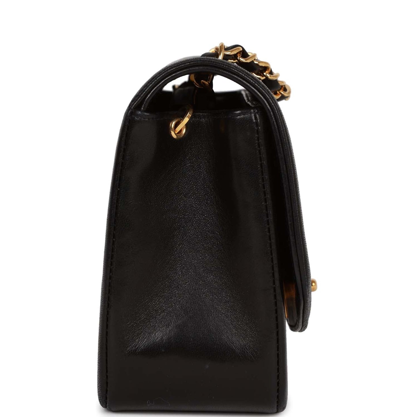 Chanel  Small Diana Flap Bag Black Lambskin Gold Hardware
