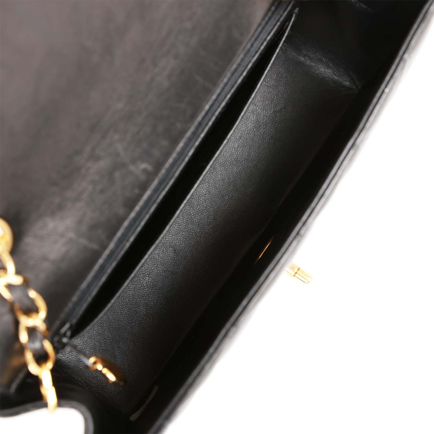 Chanel  Small Diana Flap Bag Black Lambskin Gold Hardware