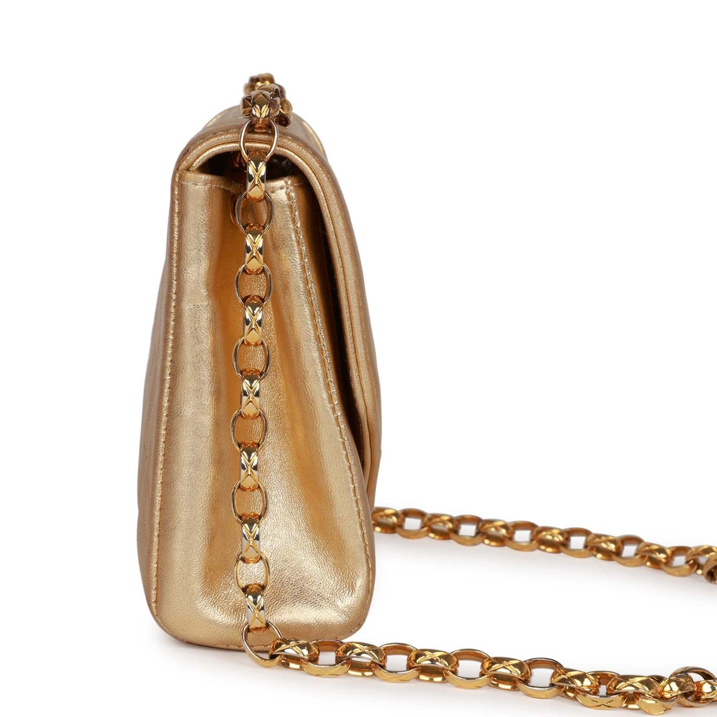 Chanel  Flap Bag Gold Metallic Lambskin Gold Hardware