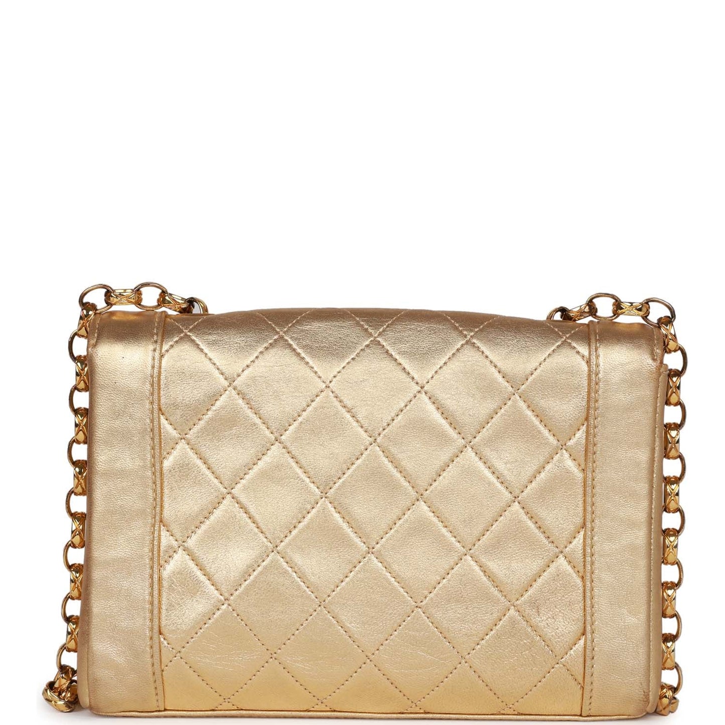 Chanel  Flap Bag Gold Metallic Lambskin Gold Hardware