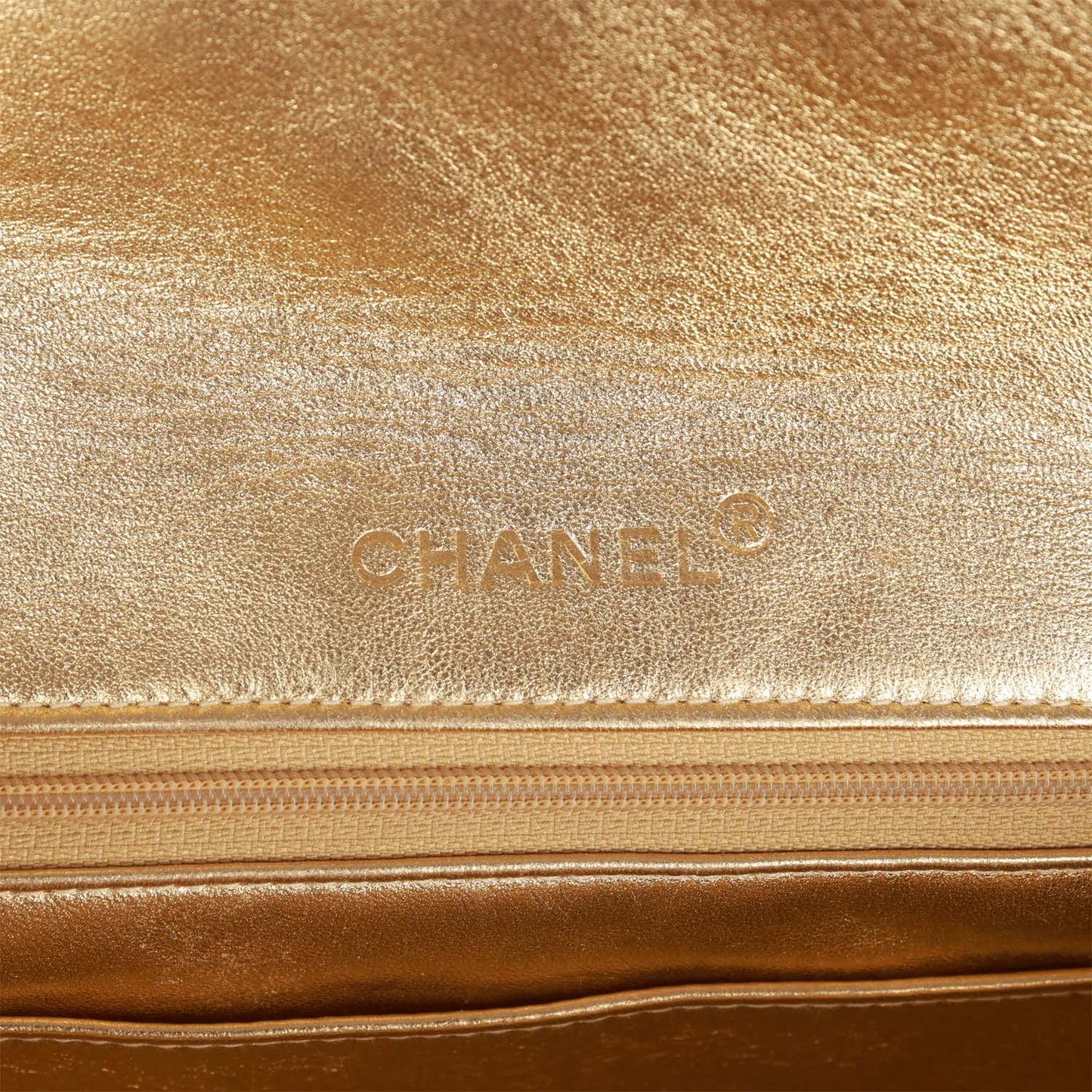 Chanel  Flap Bag Gold Metallic Lambskin Gold Hardware