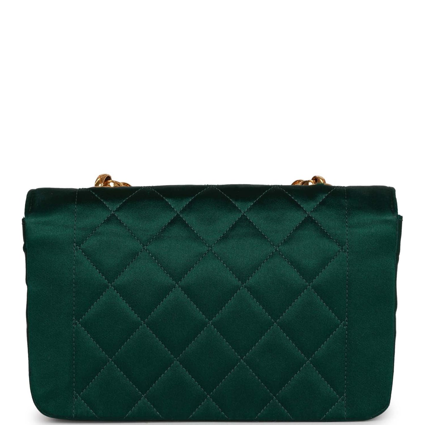Chanel  Mini Flap Bag Green Satin Gold Hardware