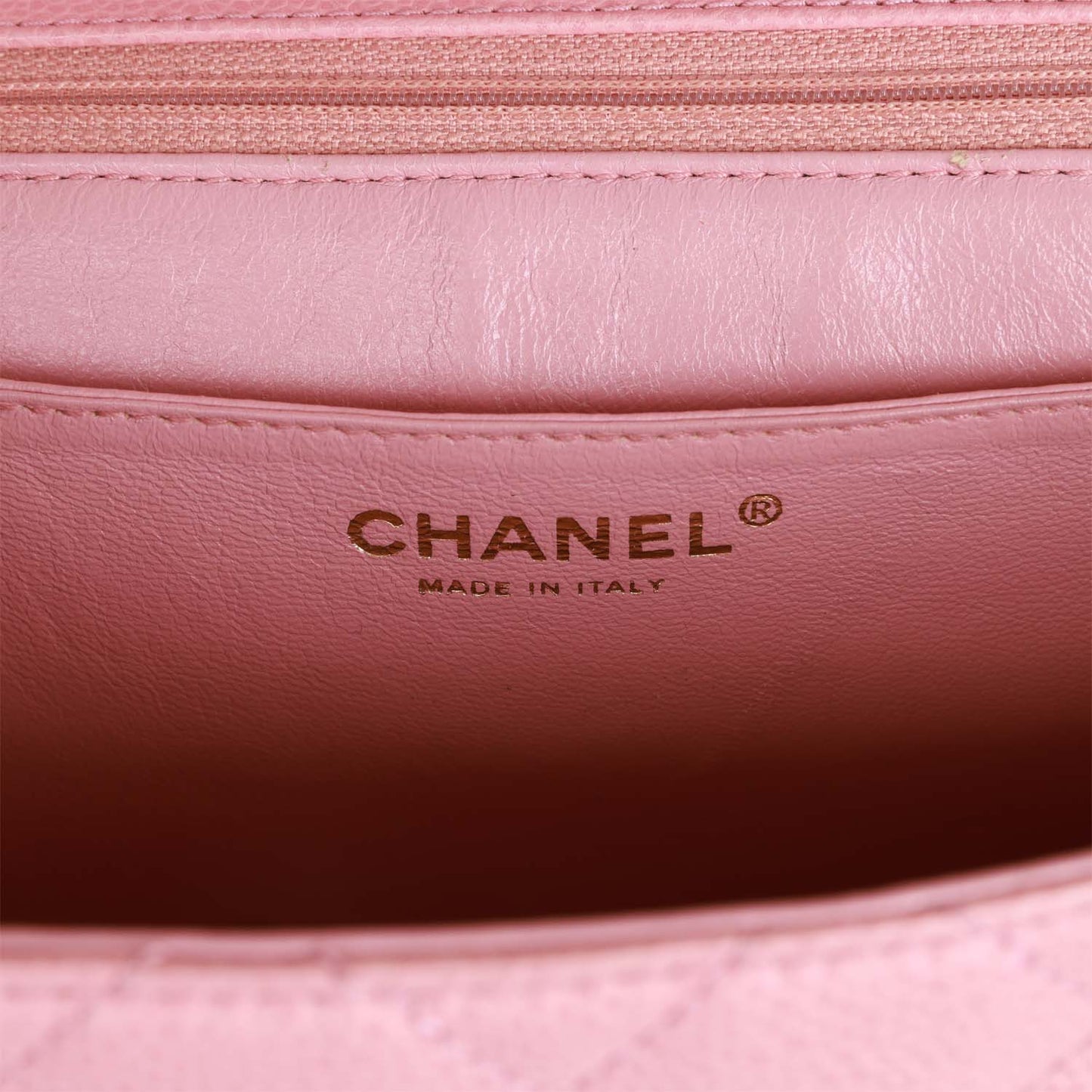 Chanel  Kelly Handle Flap Bag Pink Caviar Gold Hardware