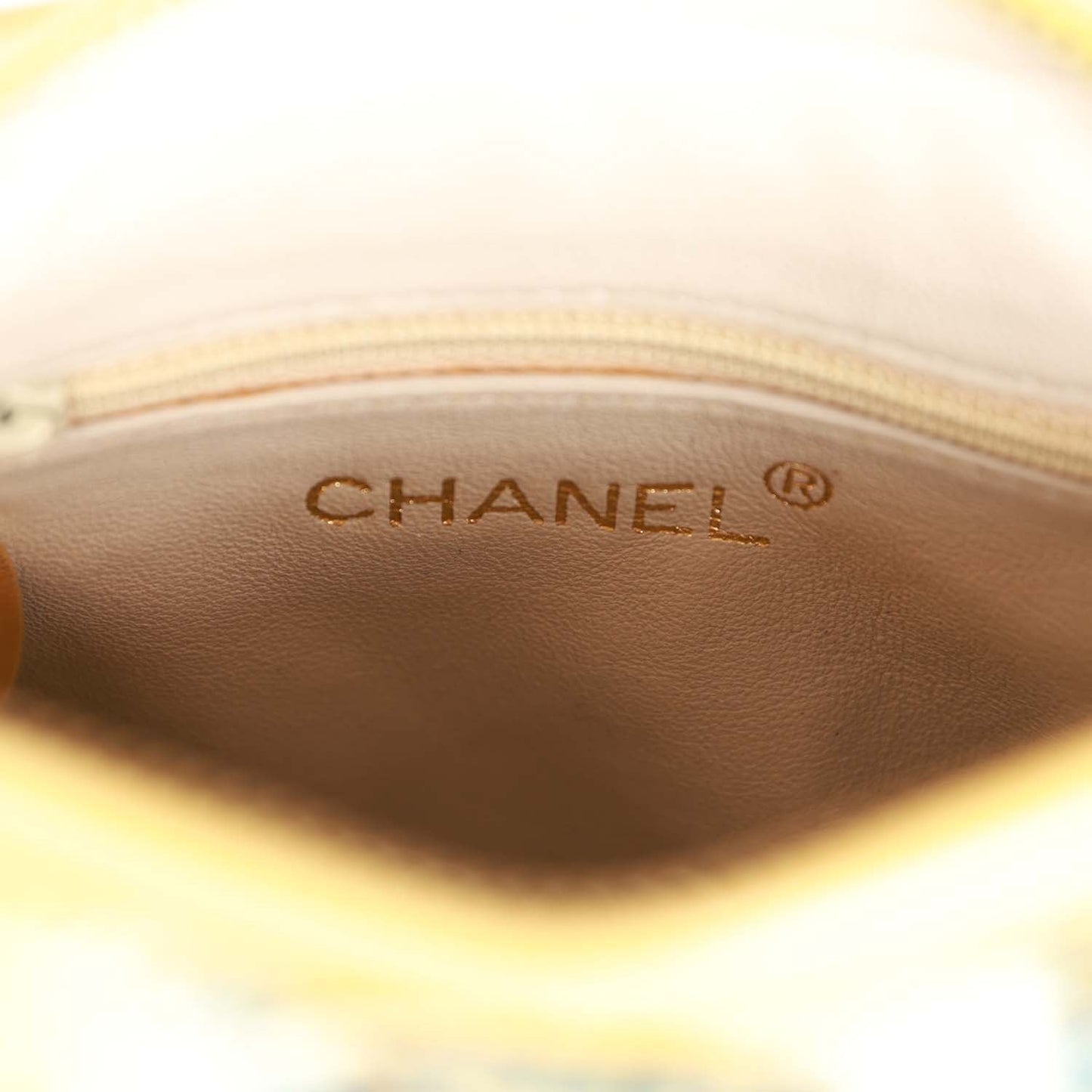 Chanel  Brocade Camera Bag Yellow Silk Gold Hardware