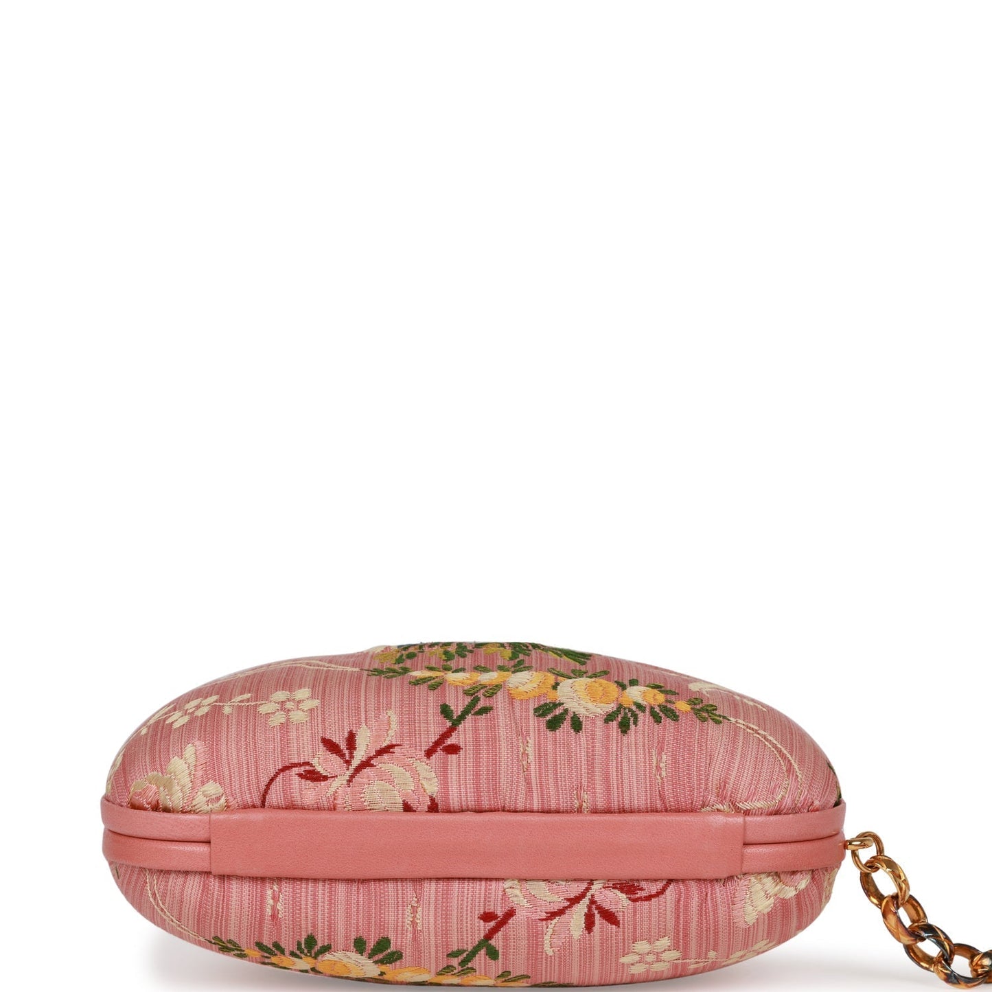 Chanel  Timeless Clutch Rose Pink Brocade Silk Gold Hardware