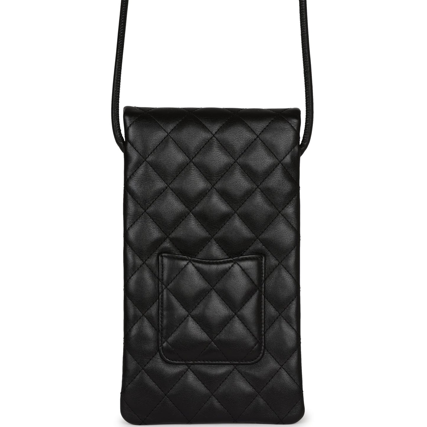 Chanel Cambon Messenger Crossbody Black and Grey Calfskin Silver Hardware