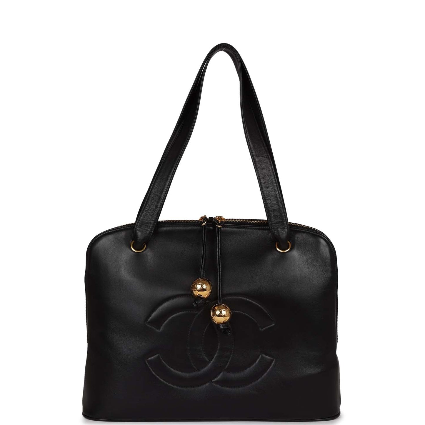 Chanel  Timeless CC Dome Tote Black Lambskin Gold Hardware