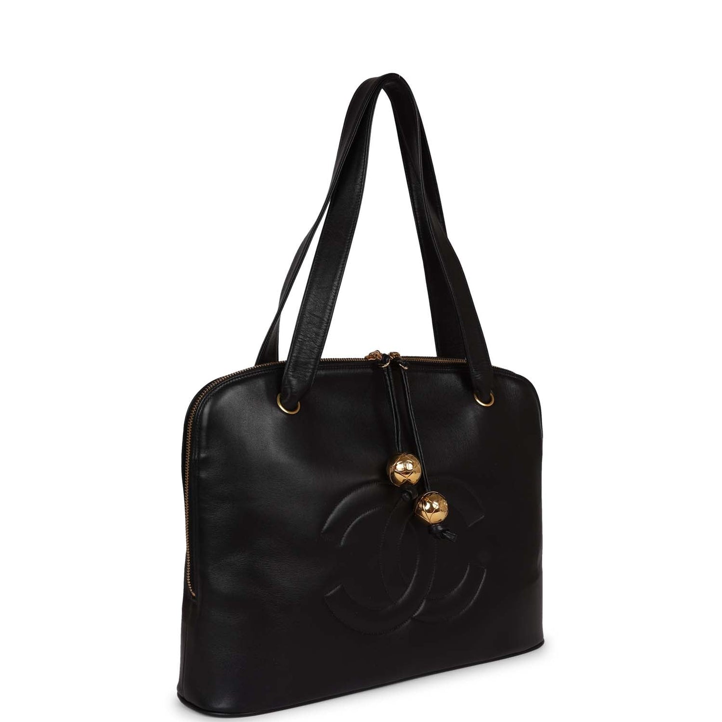 Chanel  Timeless CC Dome Tote Black Lambskin Gold Hardware