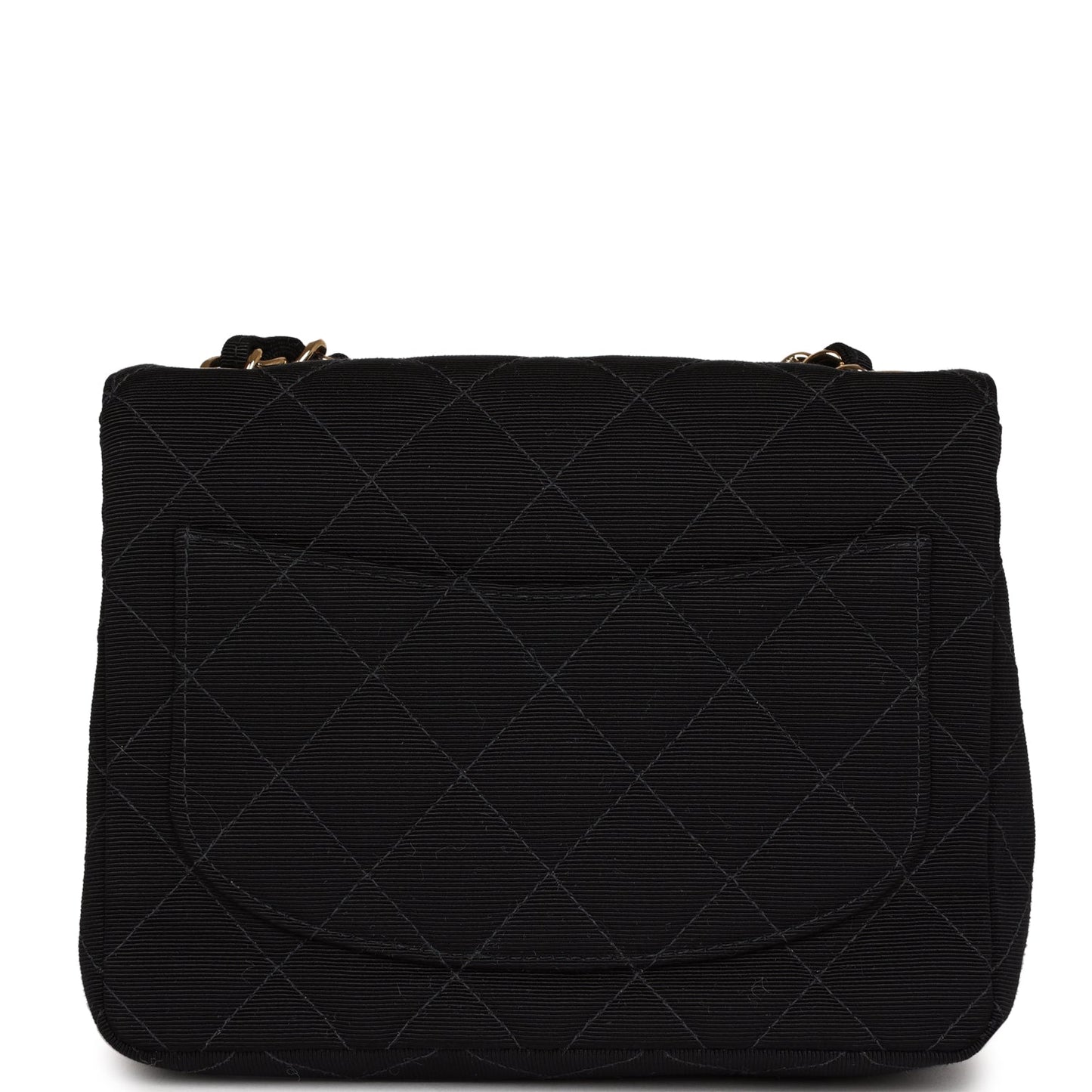 Chanel Mini Square Flap Bag Black Canvas Gold Hardware
