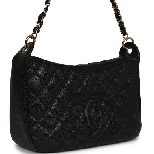 Chanel  Timeless CC Hobo Bag Black Caviar Gold Hardware