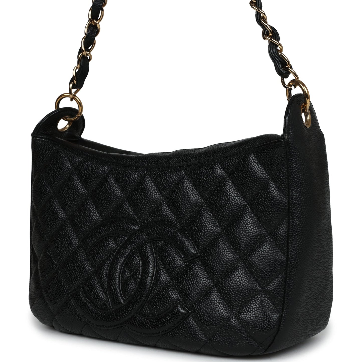 Chanel Timeless CC Hobo Bag Black Caviar Gold Hardware