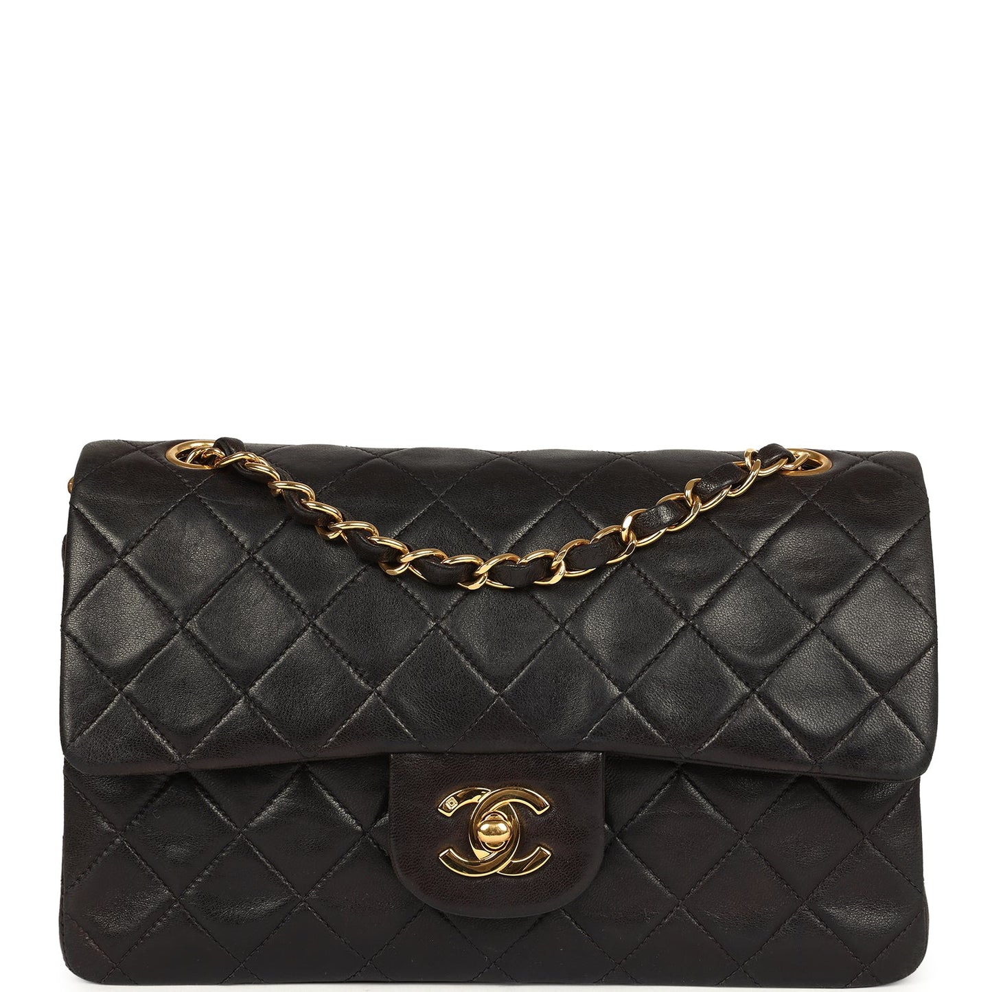 Chanel  Small Classic Flap Black Lambskin Gold Hardware