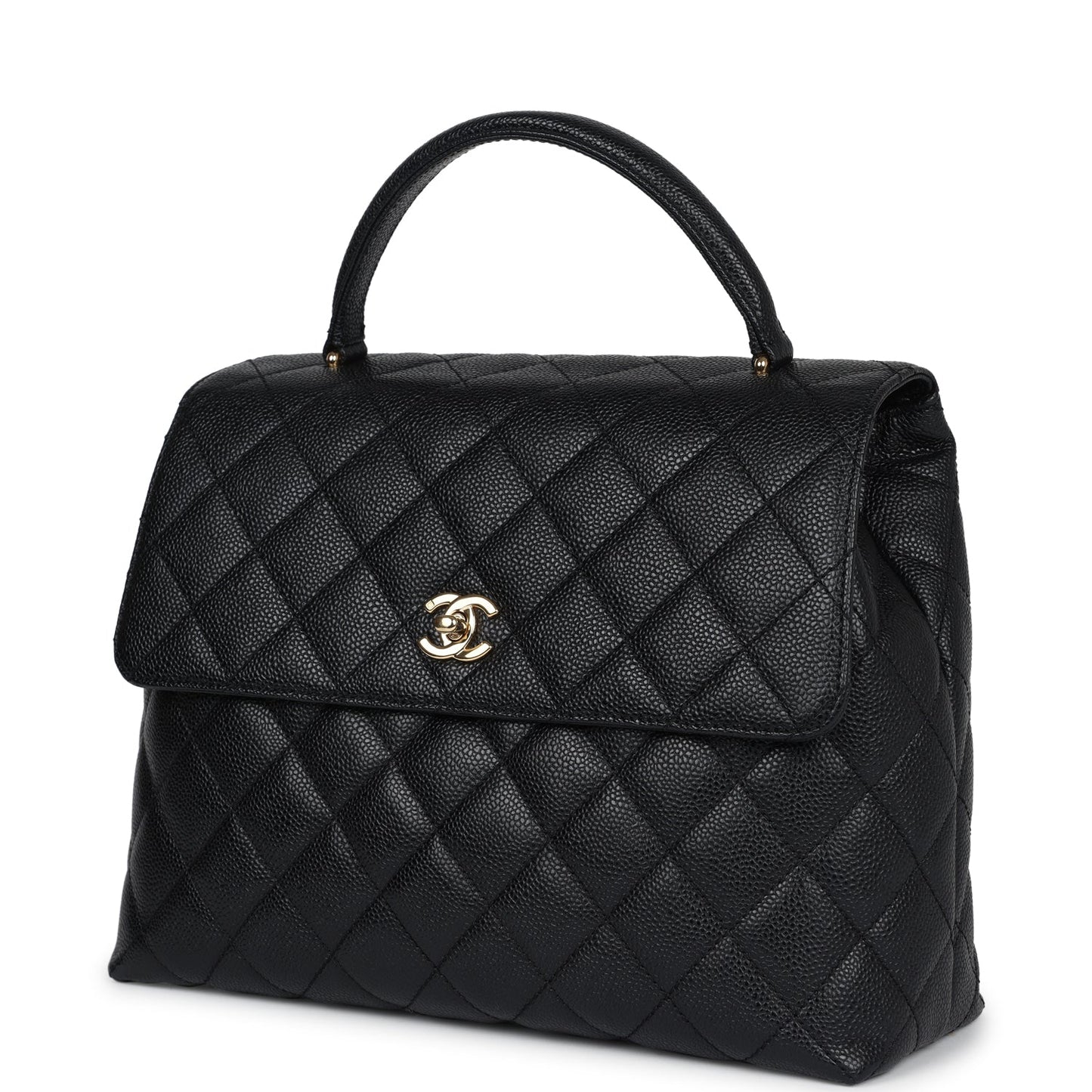 Chanel Kelly Flap Bag Black Caviar Gold Hardware