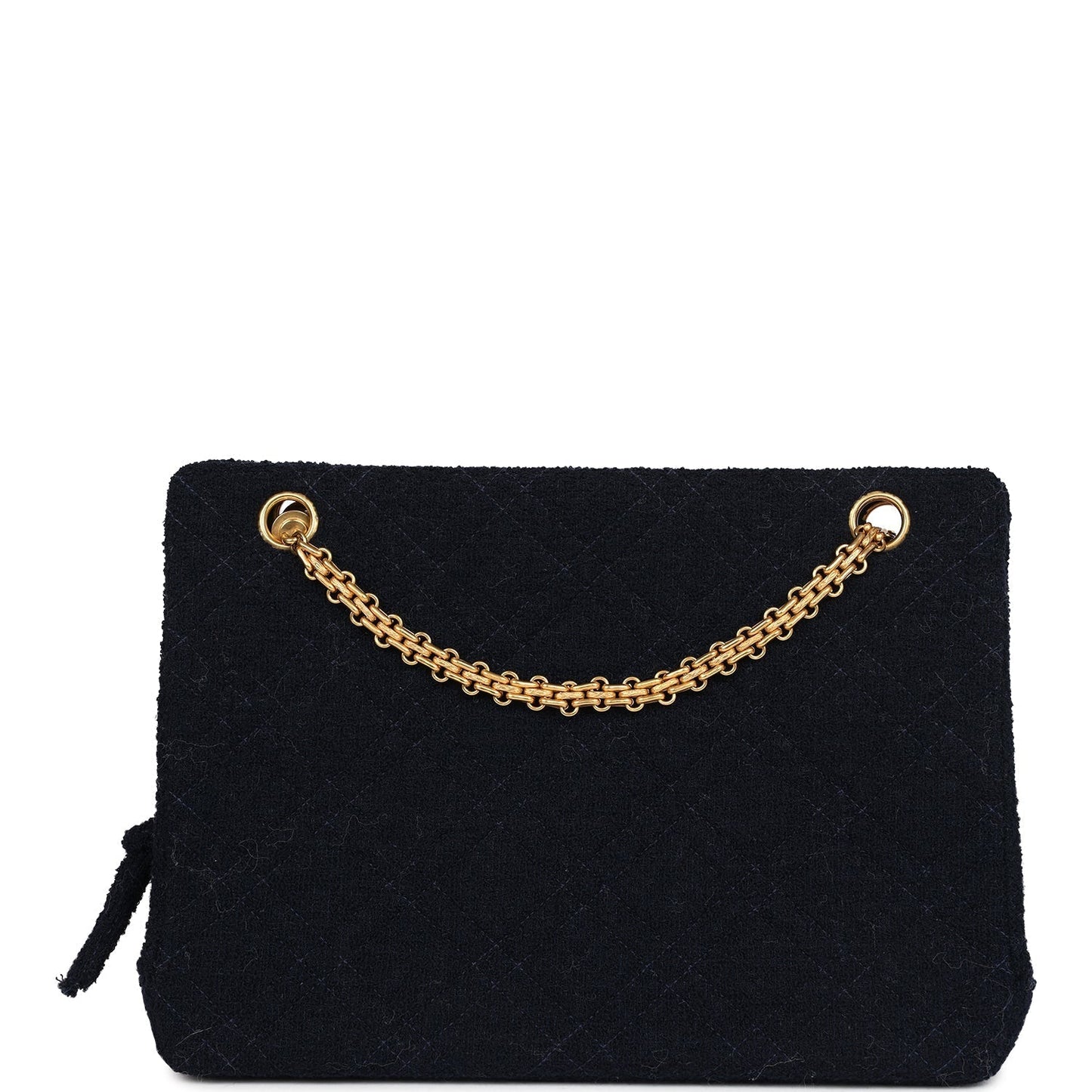 Chanel  Shoulder Bag Navy Tweed Gold Hardware