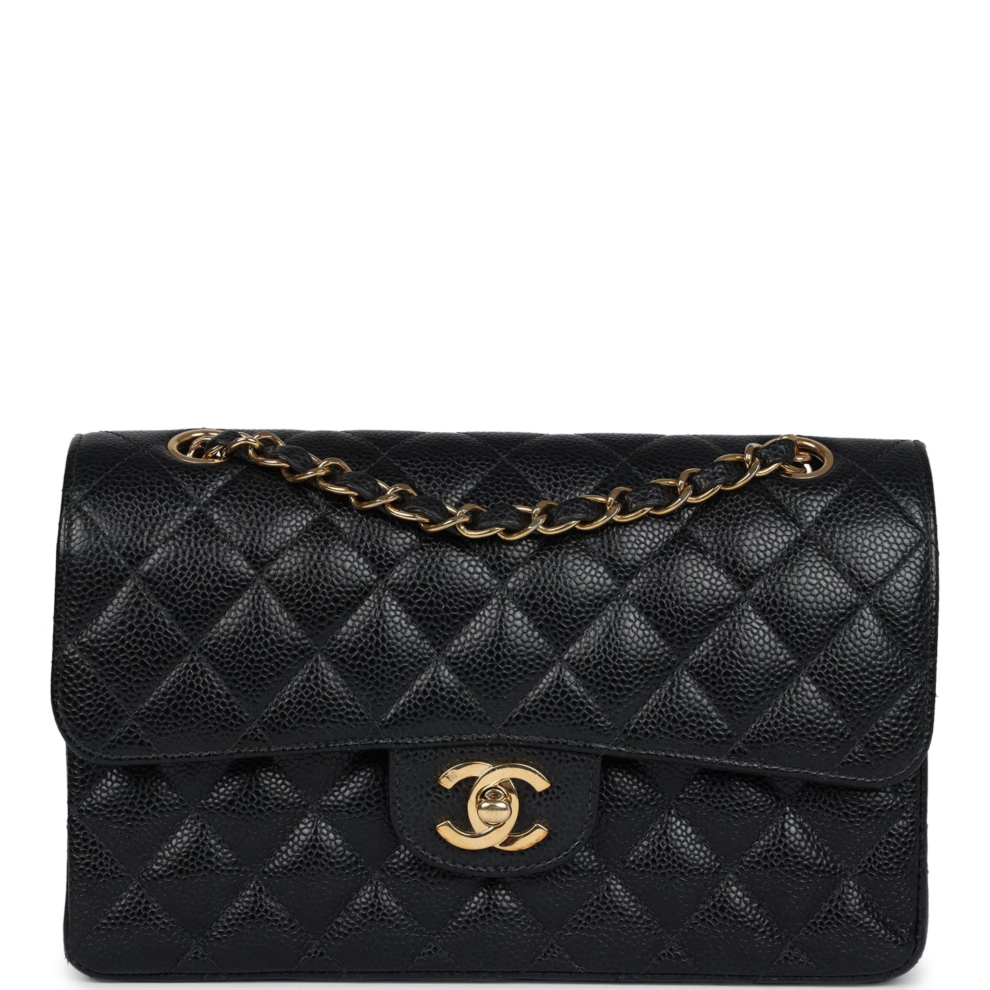 Chanel Small Classic Double Flap Black Caviar Gold Hardware