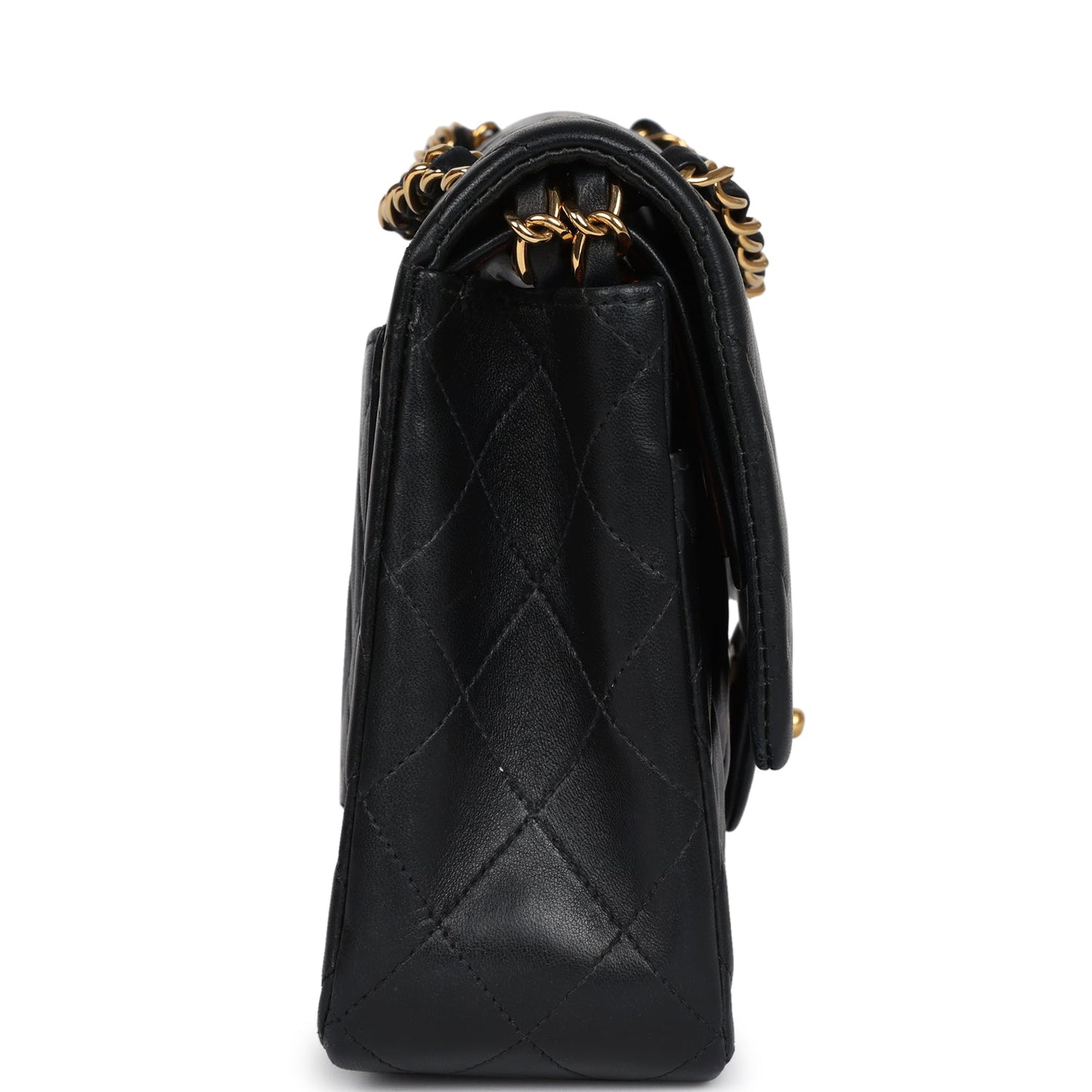 Chanel Medium Classic Double Flap Bag Black Lambskin Gold Hardware