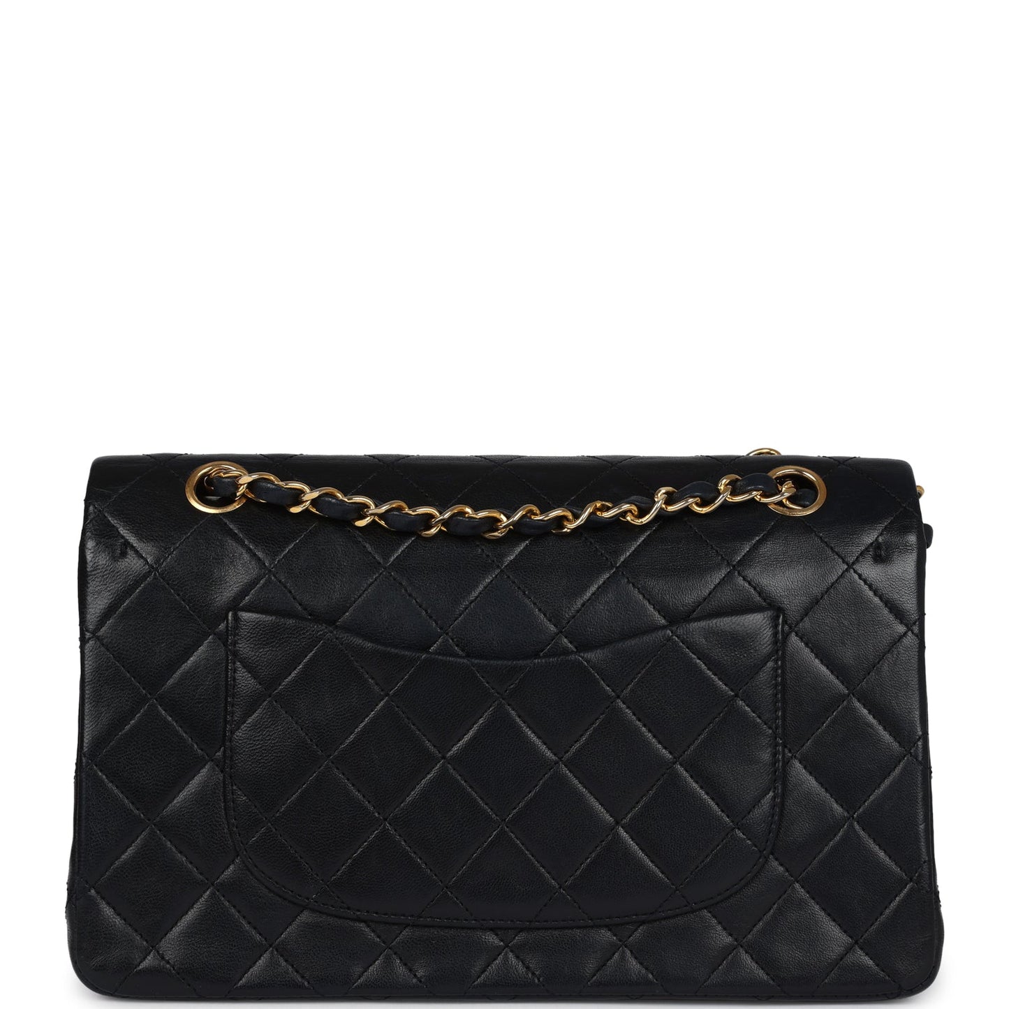Chanel Medium Classic Double Flap Bag Black Lambskin Gold Hardware