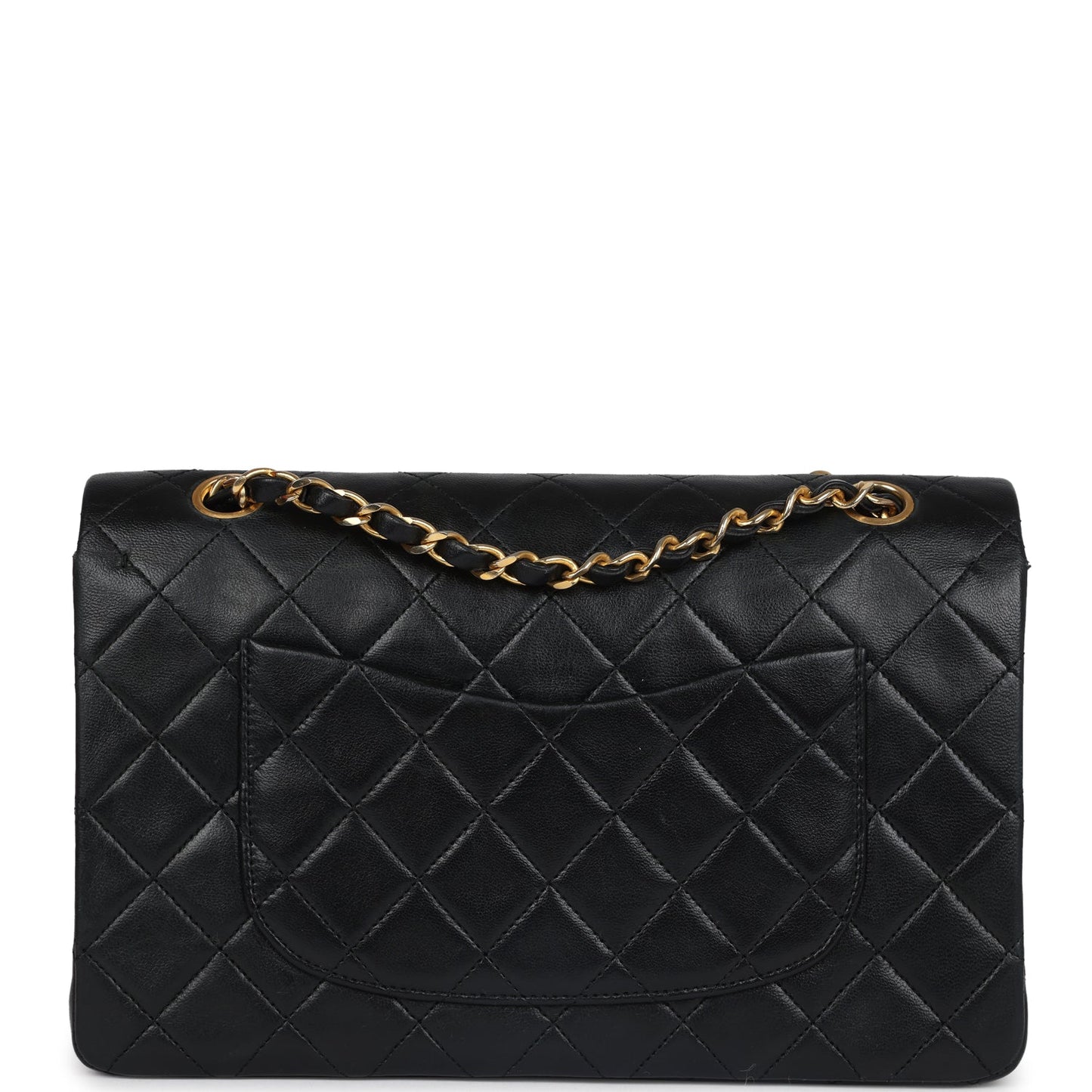 Chanel Medium Classic Double Flap Bag Black Lambskin Gold Hardware
