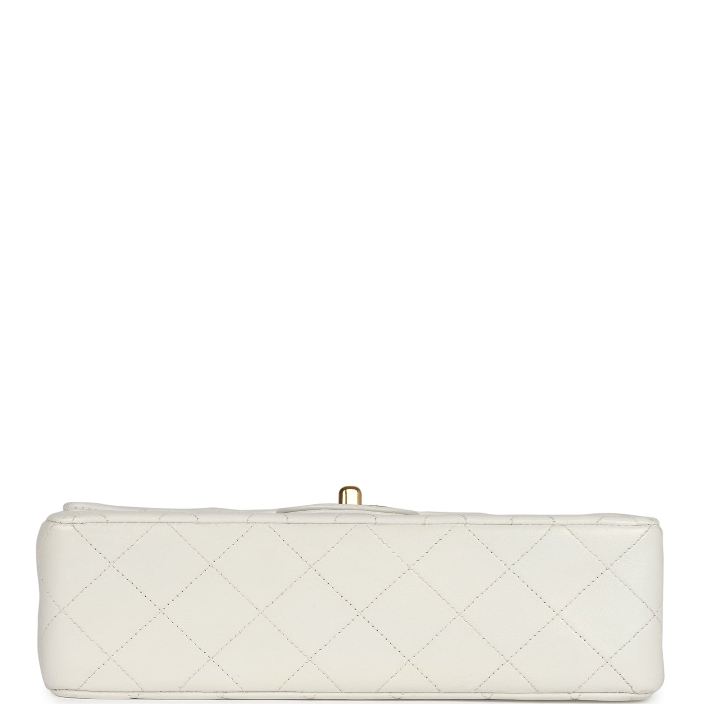 Chanel  Small Classic Double Flap White Lambskin Gold Hardware