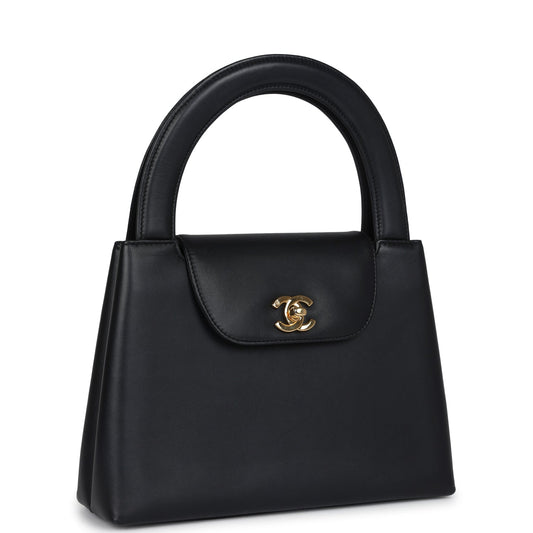 Chanel  Large Kelly Black Lambskin Gold Hardware