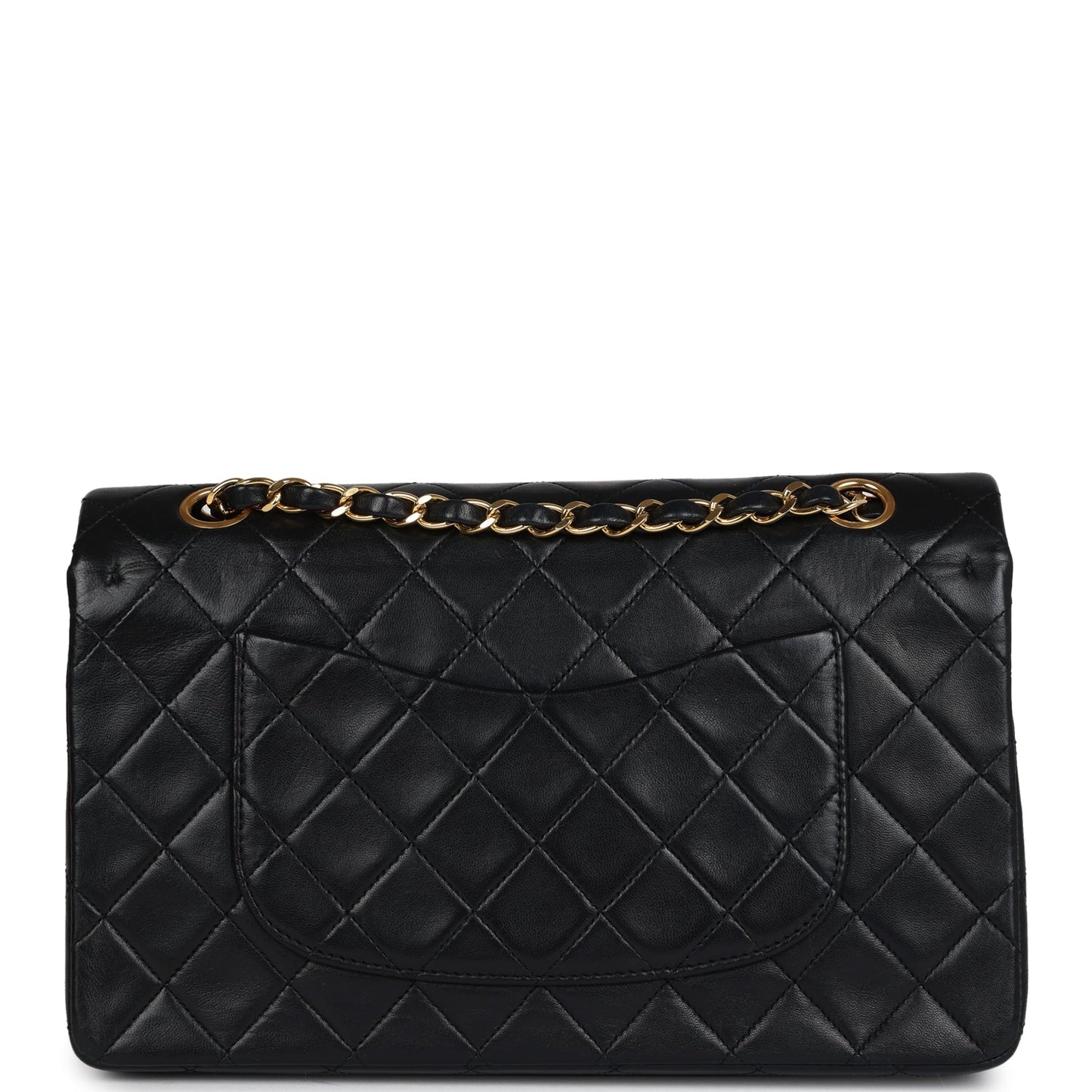 Chanel Medium Classic Double Flap Bag Black Lambskin Gold Hardware