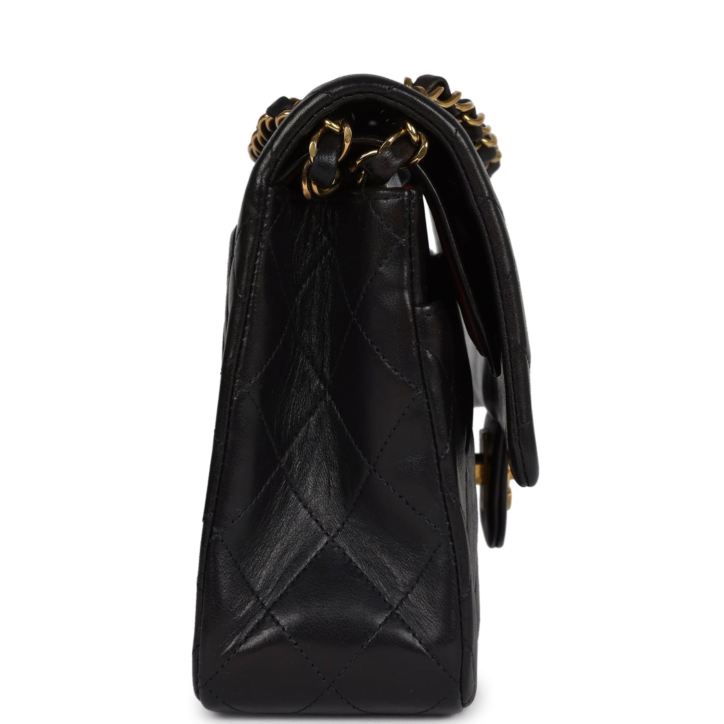 Chanel Medium Classic Double Flap Bag Black Lambskin Gold Hardware
